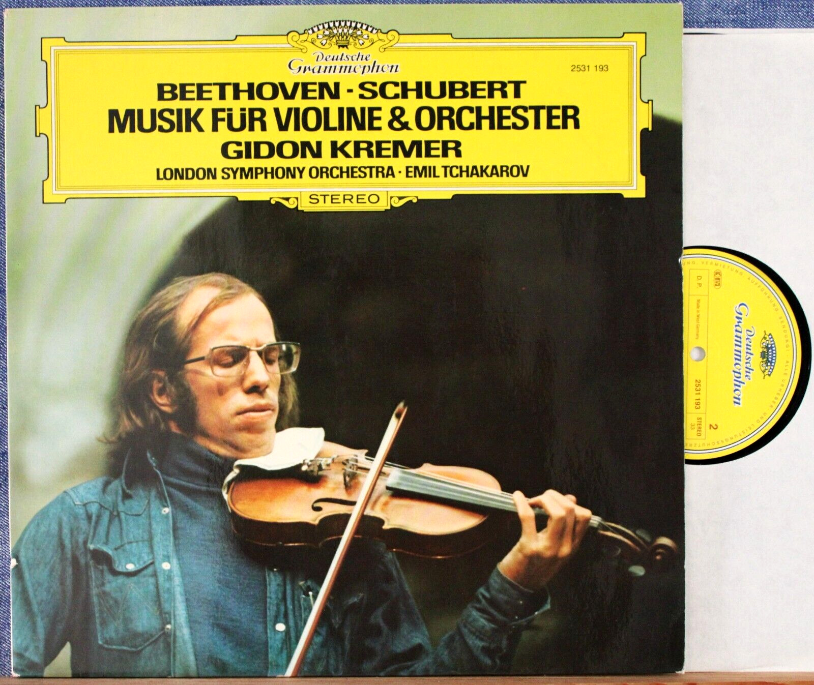 Kremer; Tchakarov Beethoven + Schubert (Romance; Rondo; etc) DGG 2531 193 NM