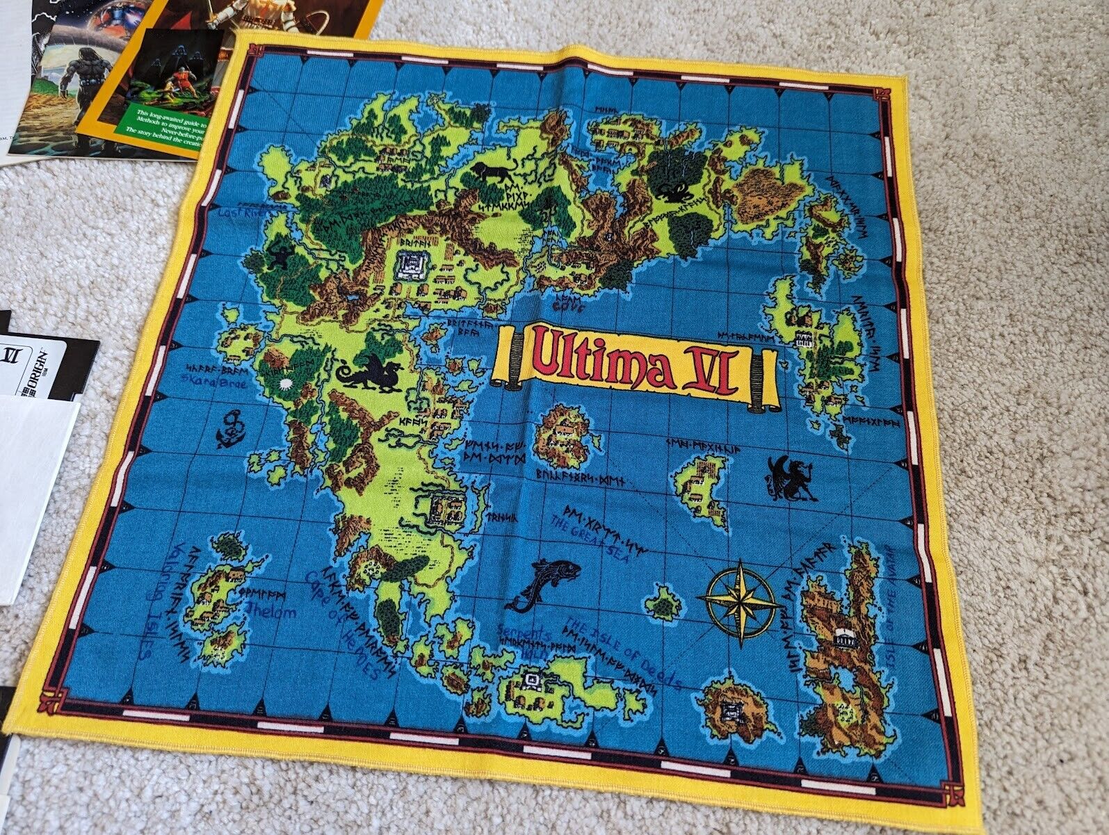 Ultima VI - The False Prophet IBM 525" including cloth map