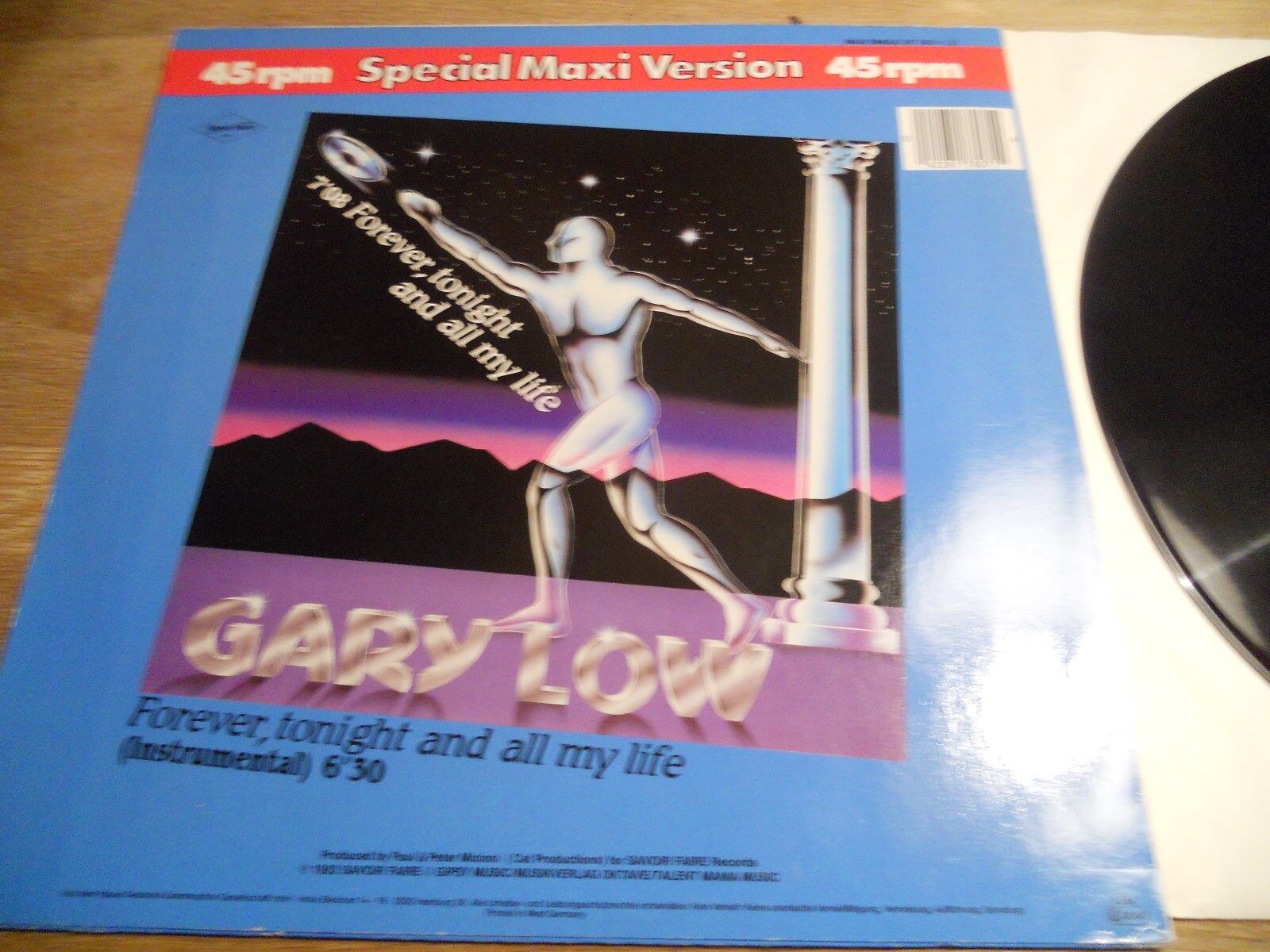 GARY LOW FOREVER TONIGHT AND ALL MY LIFE WEST GERMANY MAXI SINGLE USED ITALO***