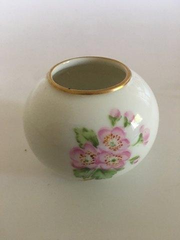 Royal Copenhagen Miniature Vase with Roses in Over Glaze