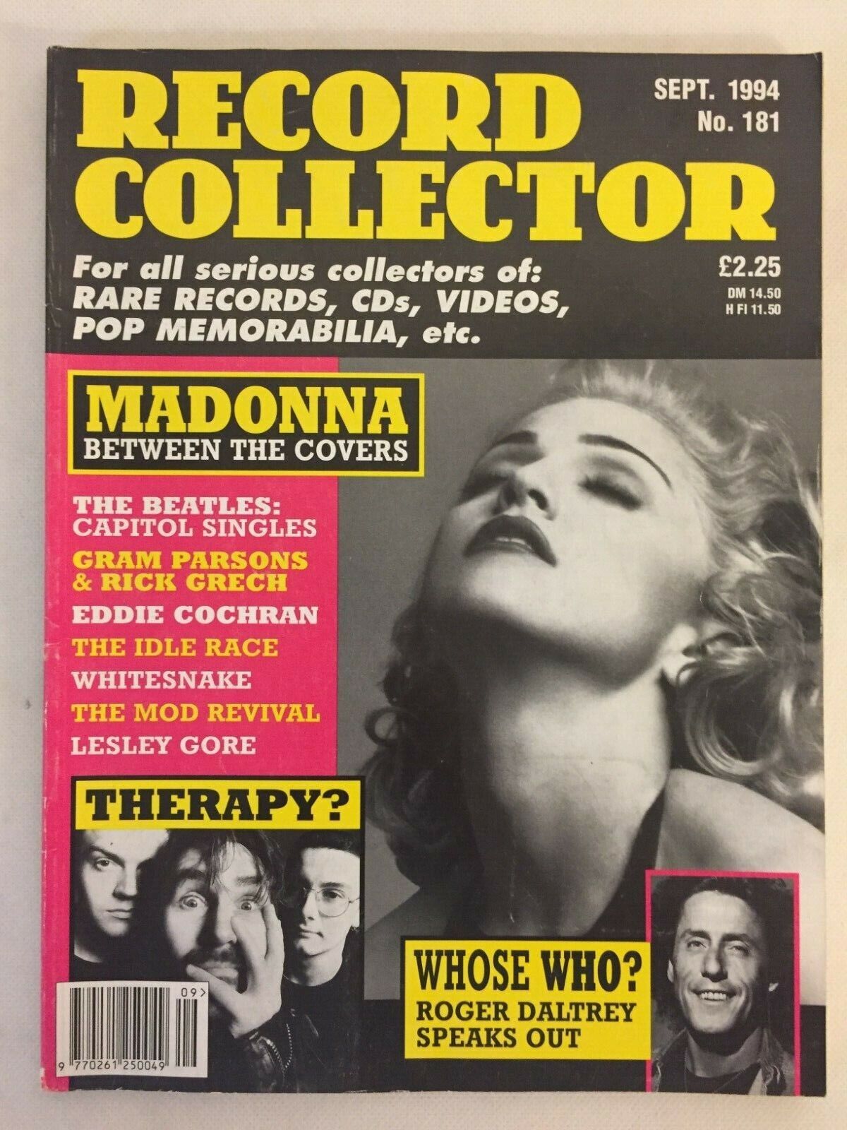 Madonna Vintage Record Collector British Magazine 1994 Original Good Condition