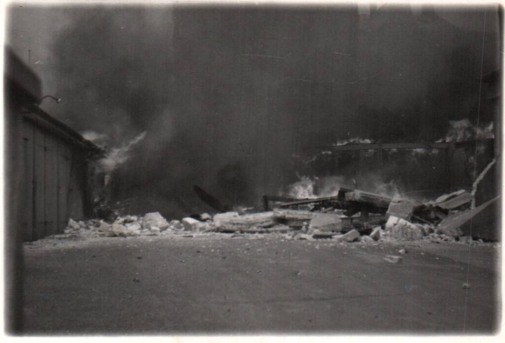 WWII Photo Destroyed Buildings Copenhagen Denmark Small Size 9x6cm World War 2