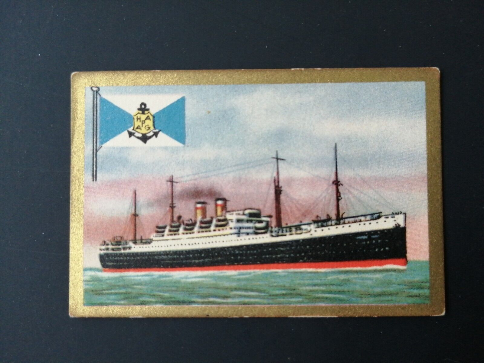 German SABA tobacco ship trading card 1931-33No 52 "Albert Ballin" HH-Amerika