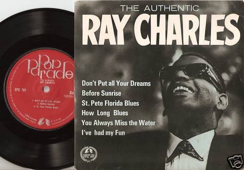 THE AUTHENTIC RAY CHARLES 7" LP / EP 45+PS 1962 JAZZ SOUL MOD RB