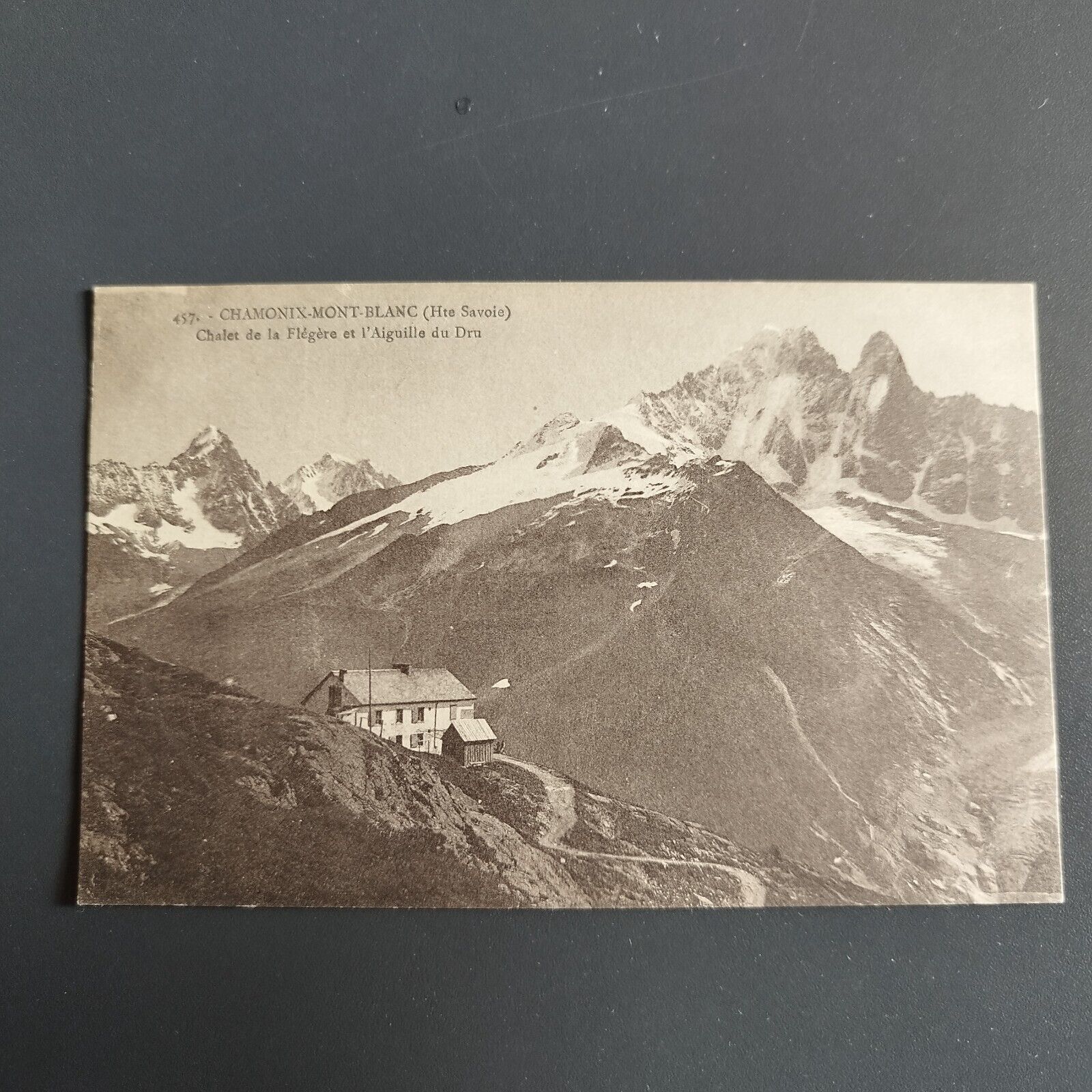 France -457 -CHAMONIX Mont BlancChalet de la Flégère etl'Aiguille du Dru 1920