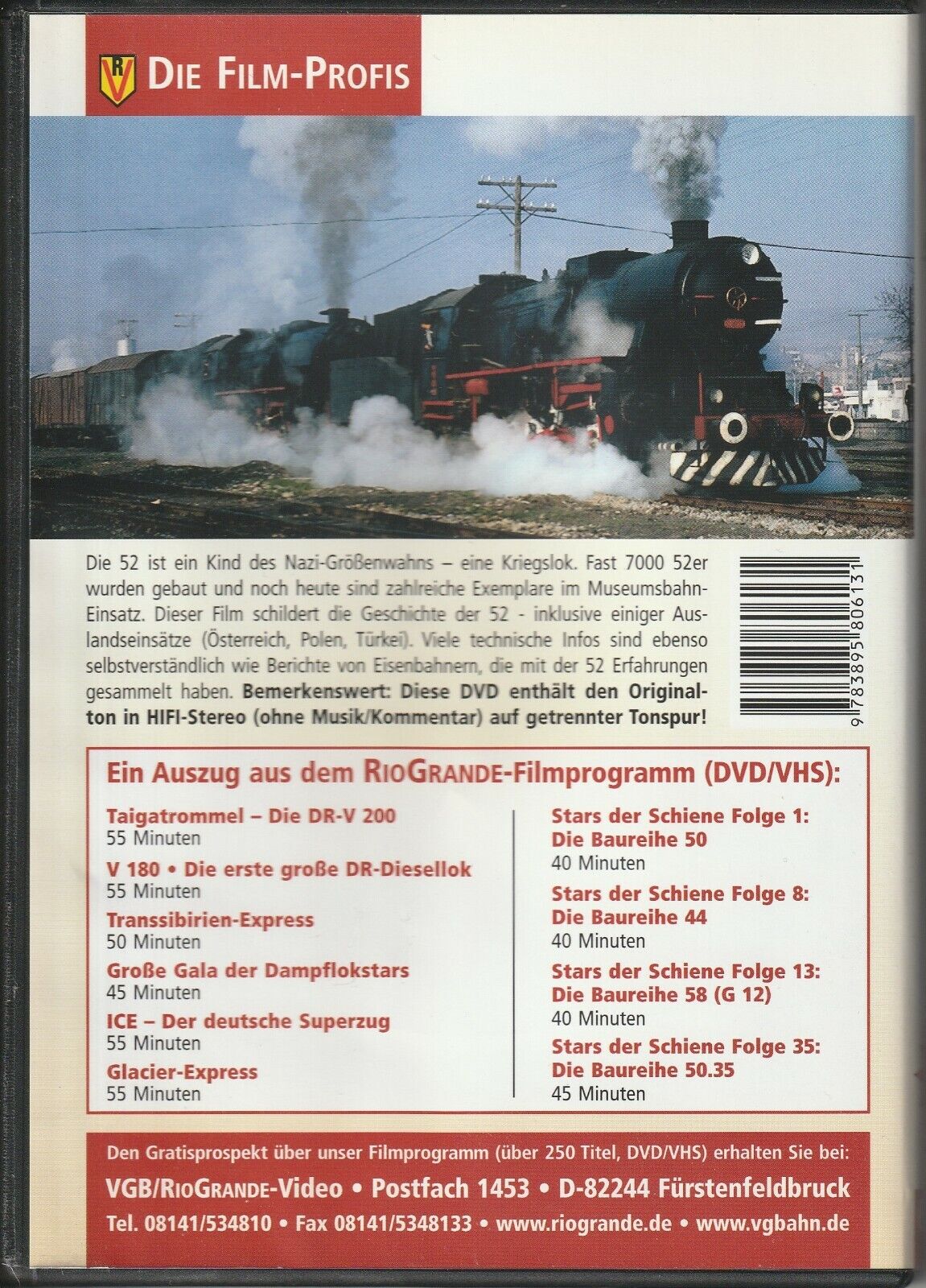 The Stars of Rail 38: The Series 52 | Steam Locomotive Railway DVD