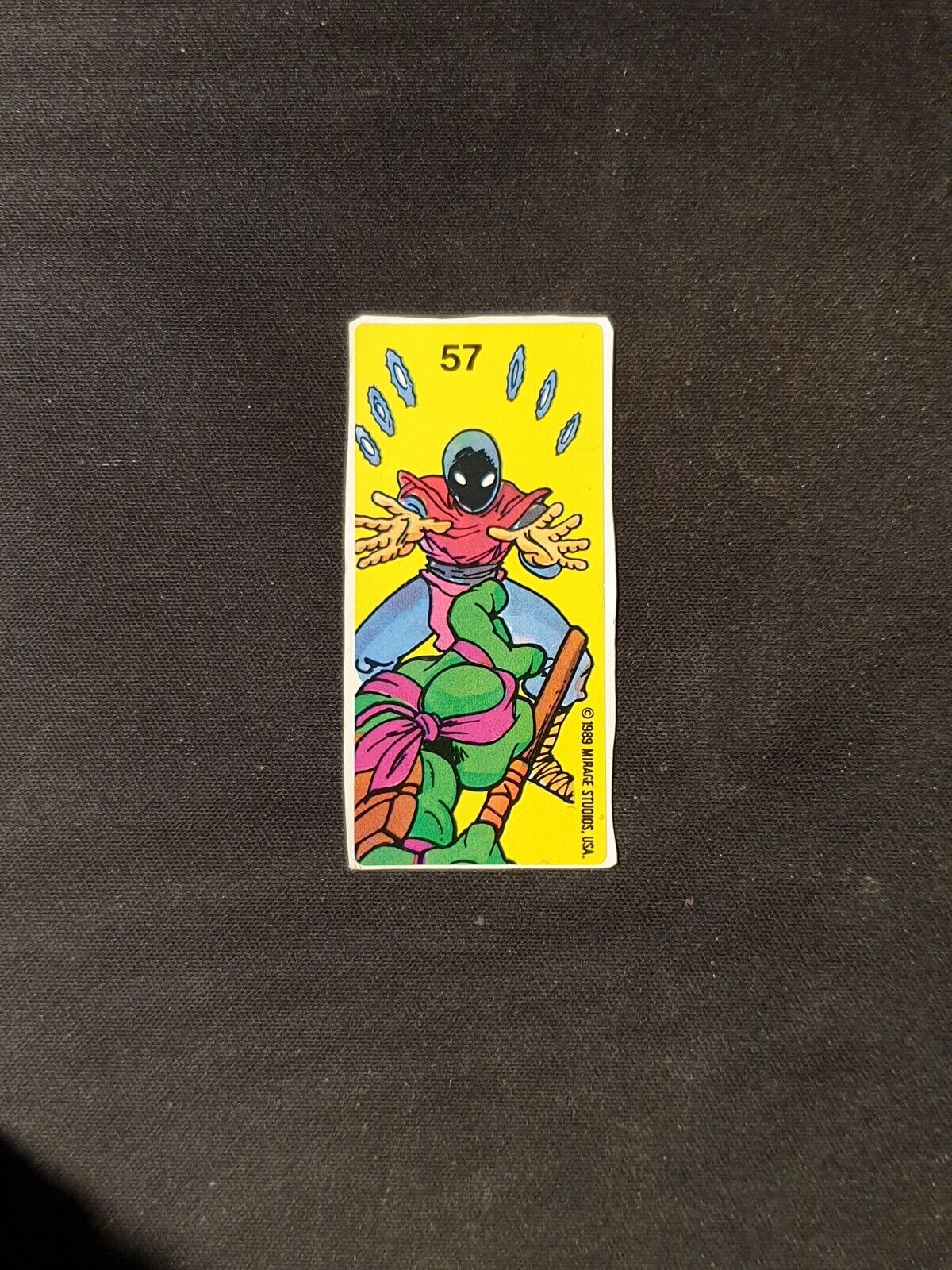 1989 TEENAGE MUTANT NINJA TURTLES Mirage Studios BUBBLE GUM Sticker No 57