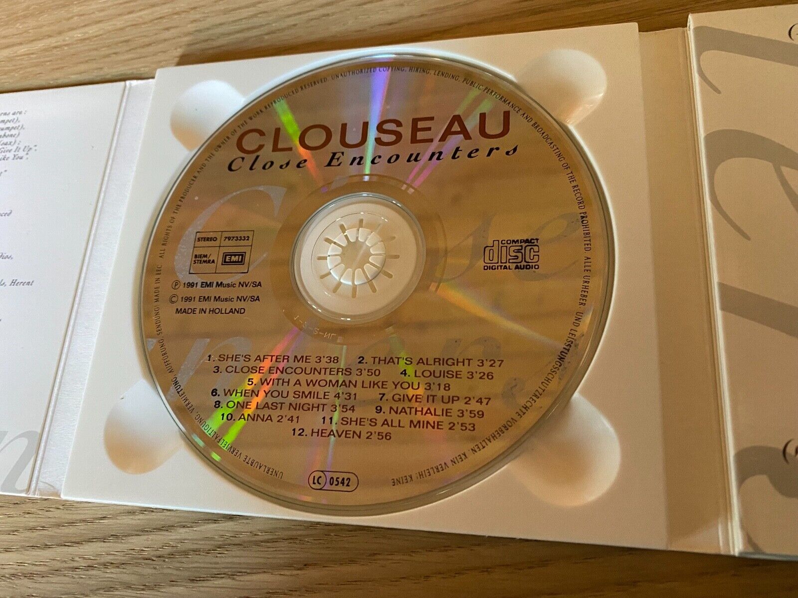 CLOUSEAU "CLOSE ENCOUNTERS" LIMITED EDITION DIGIPAK 12 TRACKS CD ALBUM 1991 EMI*