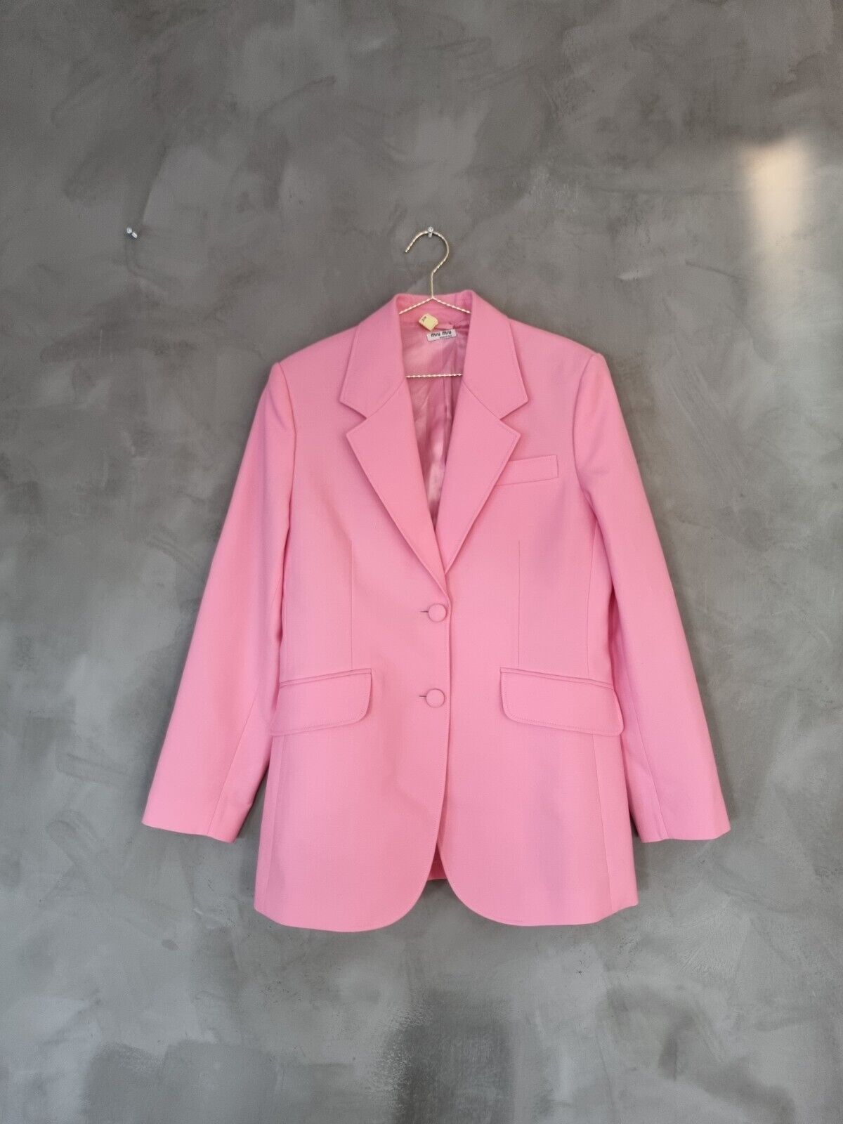 **Miu Miu** Pink Wool Blazer Jacket IT40 DE36