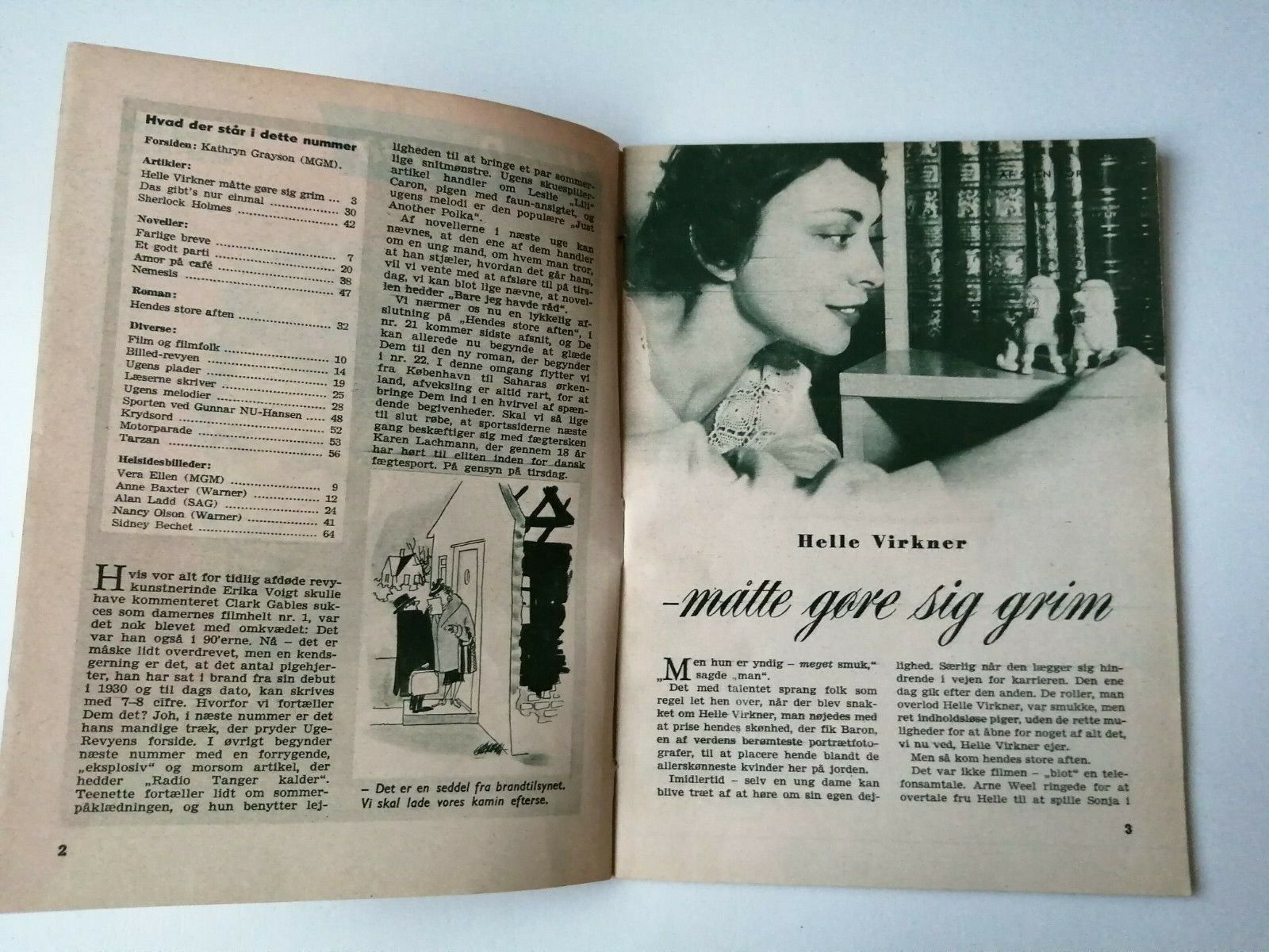 Danish magazine"Uge-Revyen" No 20 1954Kathryn Grayson coverMany other stars