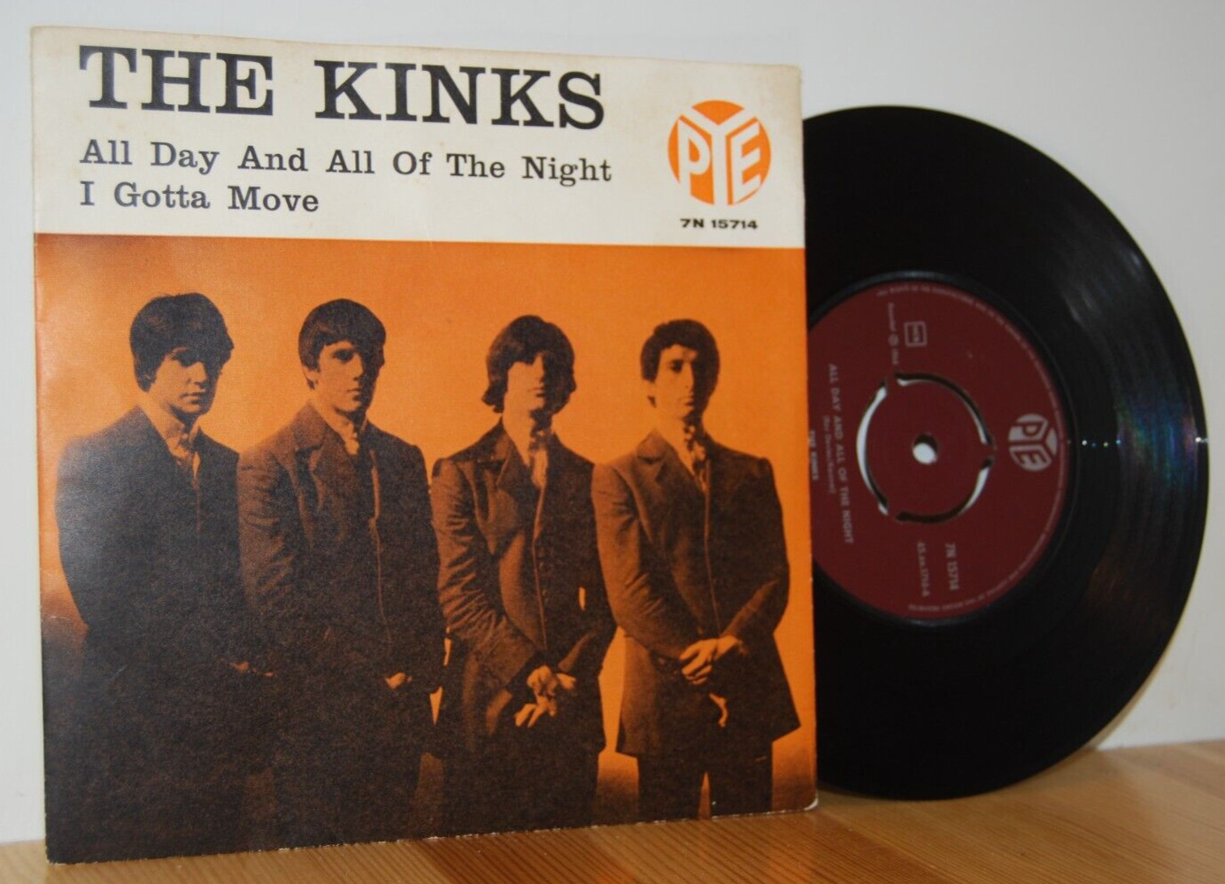 The KINKS All Day And All Of The Night DANISH PS Picture Sleeve 45