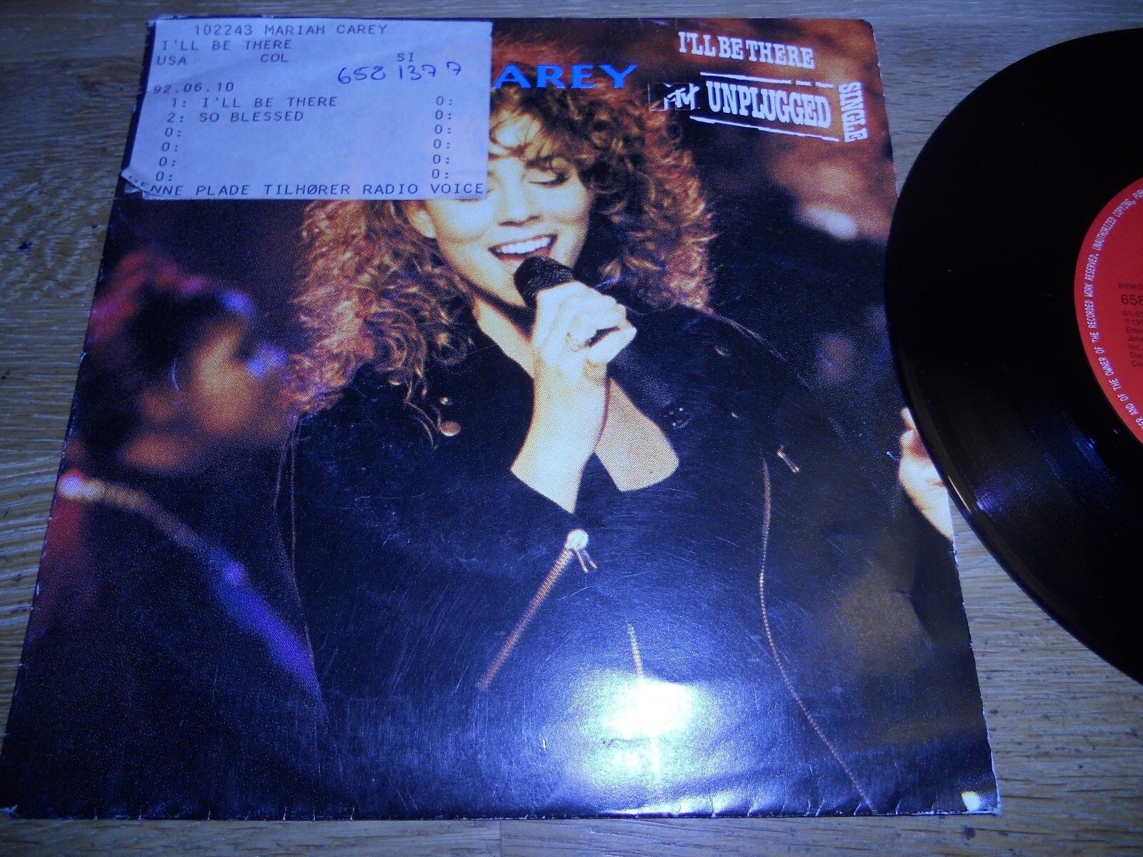 MARIAH CAREY "I´LL BE THERE" MTV UNPLUGGED 1992 COLUMBIA RECORDS DUTCH 7" LIVE**