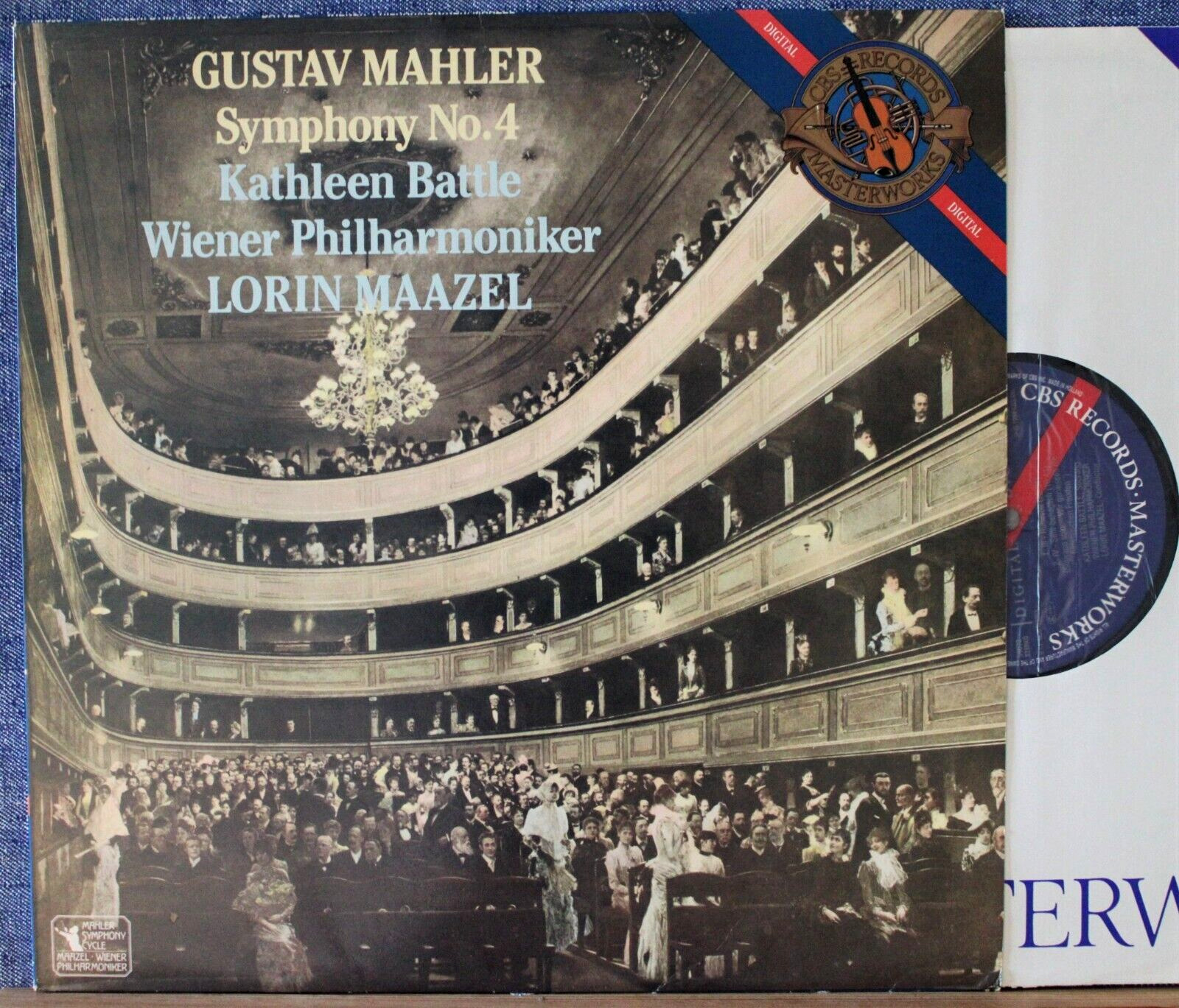 Maazel w Battle Mahler (Symphony 4) CBS IM 39072 dig NM