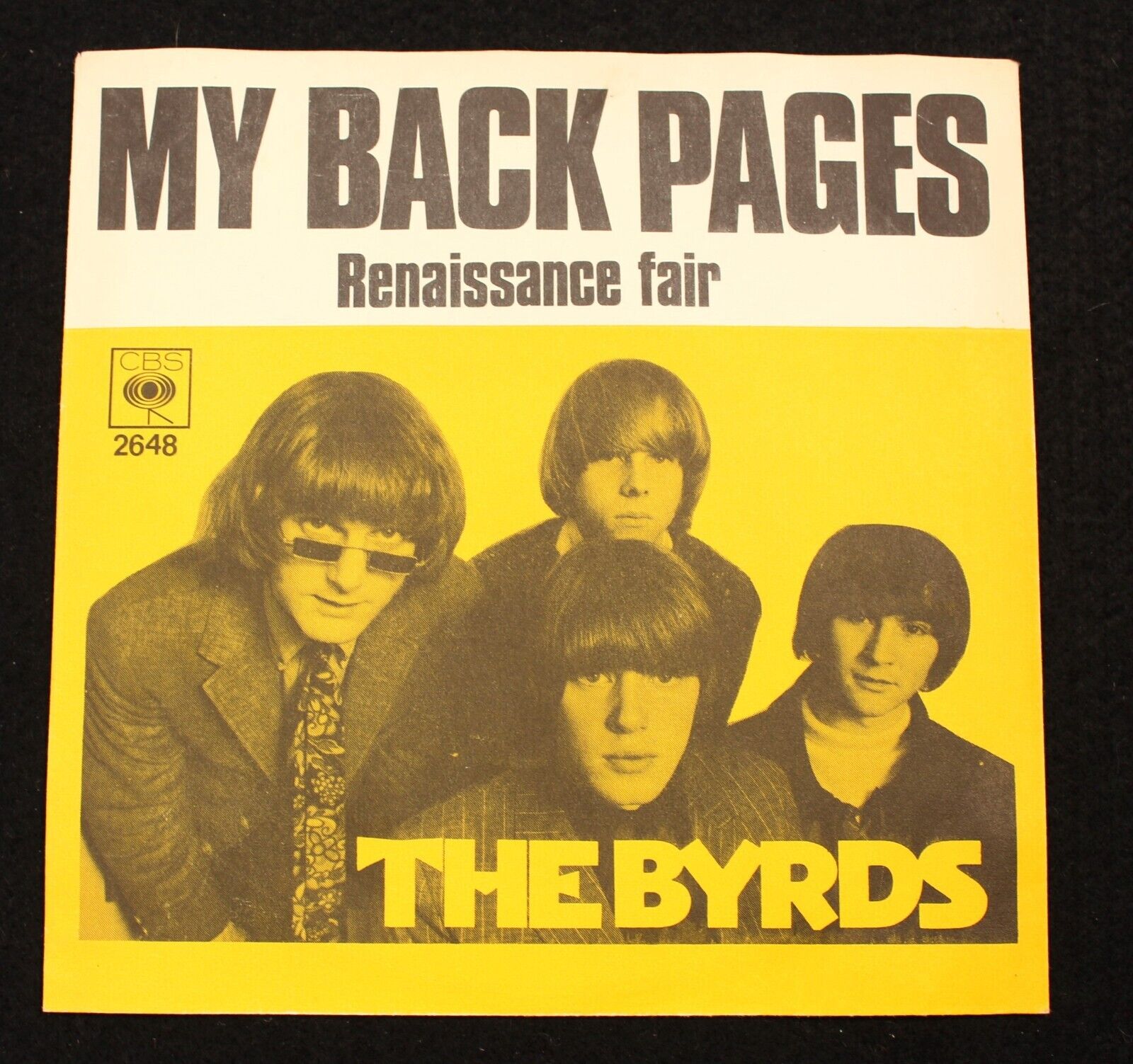 BYRDS My Back Pages Denmark CBS 1966 45 + PS EX/NM