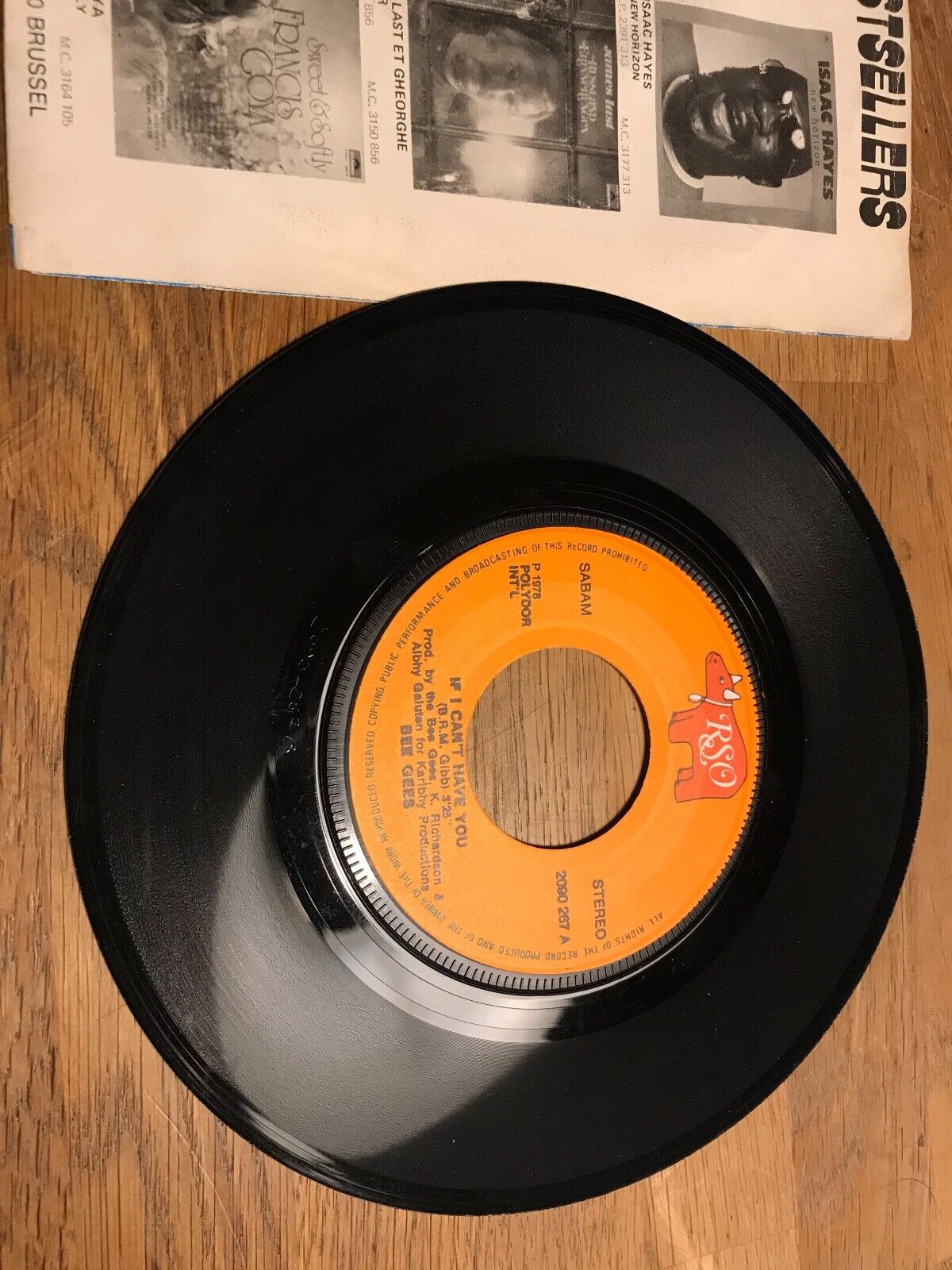 BEE GEES "STAYIN´ ALIVE" 1978 RSO SABAM BELGIAN 7 INCH VINYL SINGLE 1 PRESSING*