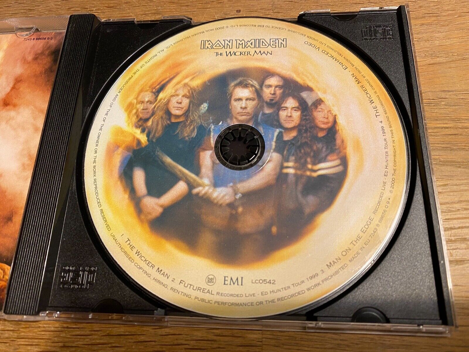 IRON MAIDEN "THE WICKER MAN" 3 AUDIO TRACK + ENHANCED VIDEO TRACK CD SINGLE EMI*