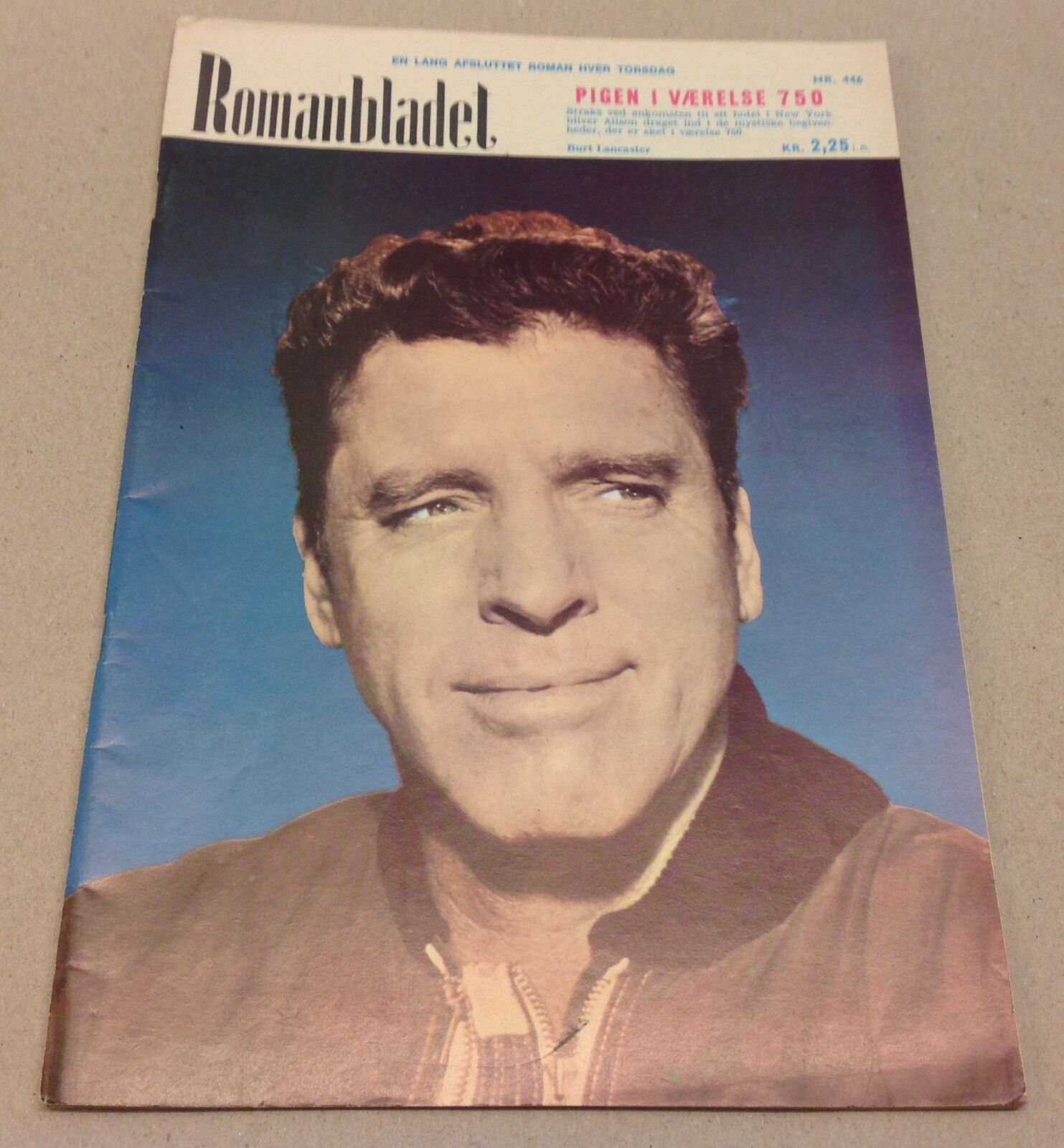 BURT LANCASTER ON FRONT COVER VINTAGE Danish Novelle Romanbladet Magazine 1972