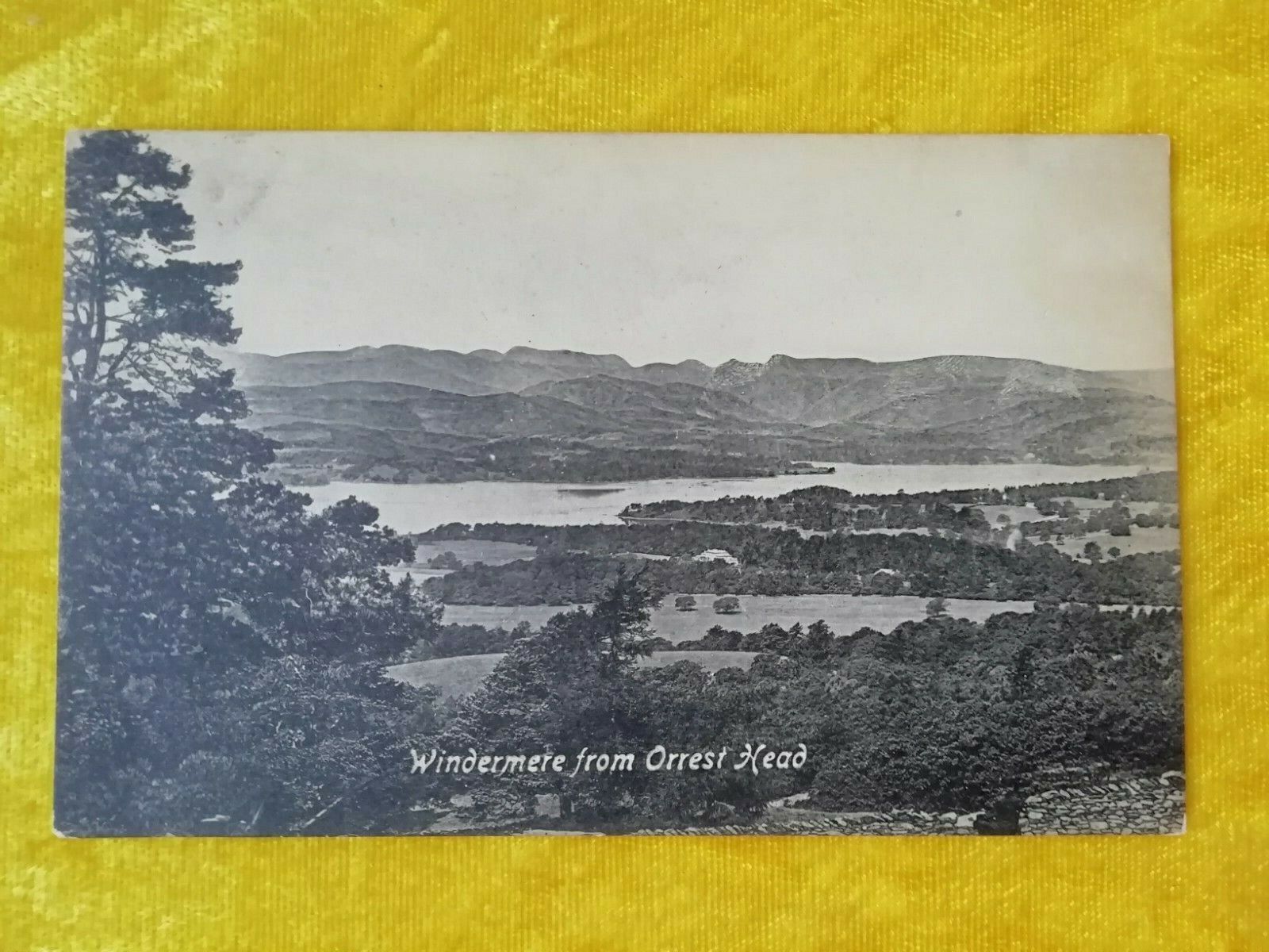 Windermere from Orrest HeadValentine's seriesVintage unused postcard