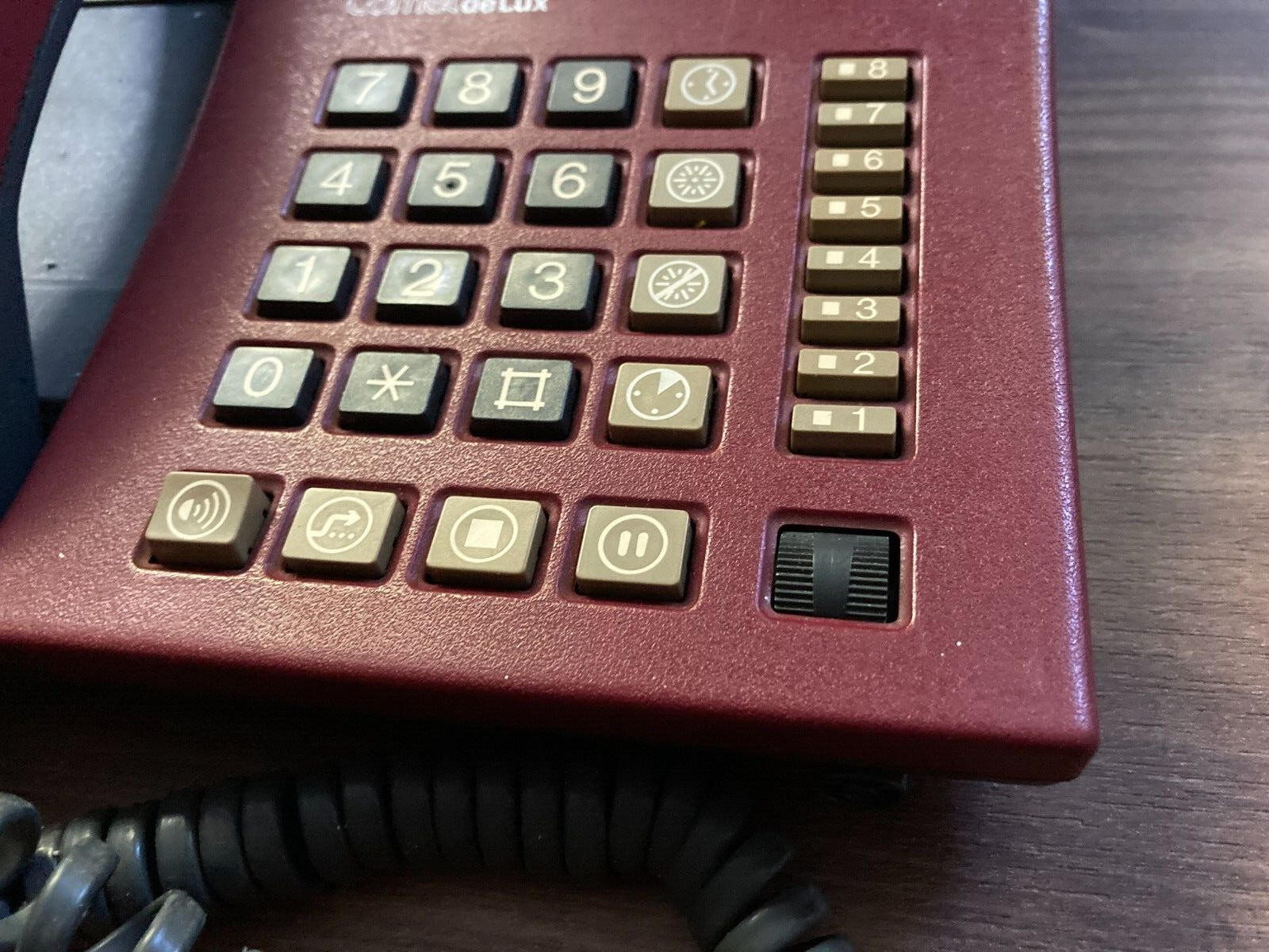 Kirk Comet deLux Digitel 2000 Danish Dark Red 1980s Desk Landline Phone