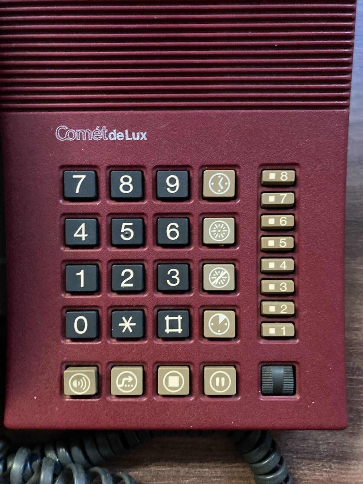 Kirk Comet deLux Digitel 2000 Danish Dark Red 1980s Desk Landline Phone