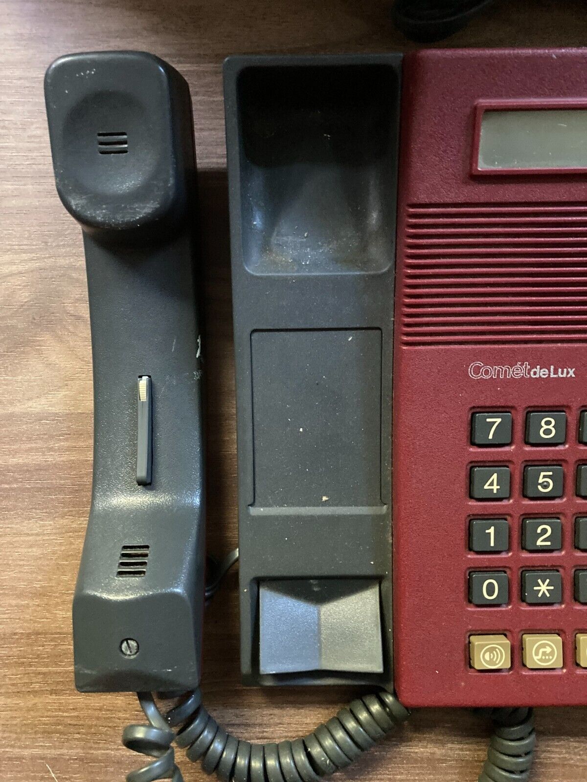 Kirk Comet deLux Digitel 2000 Danish Dark Red 1980s Desk Landline Phone