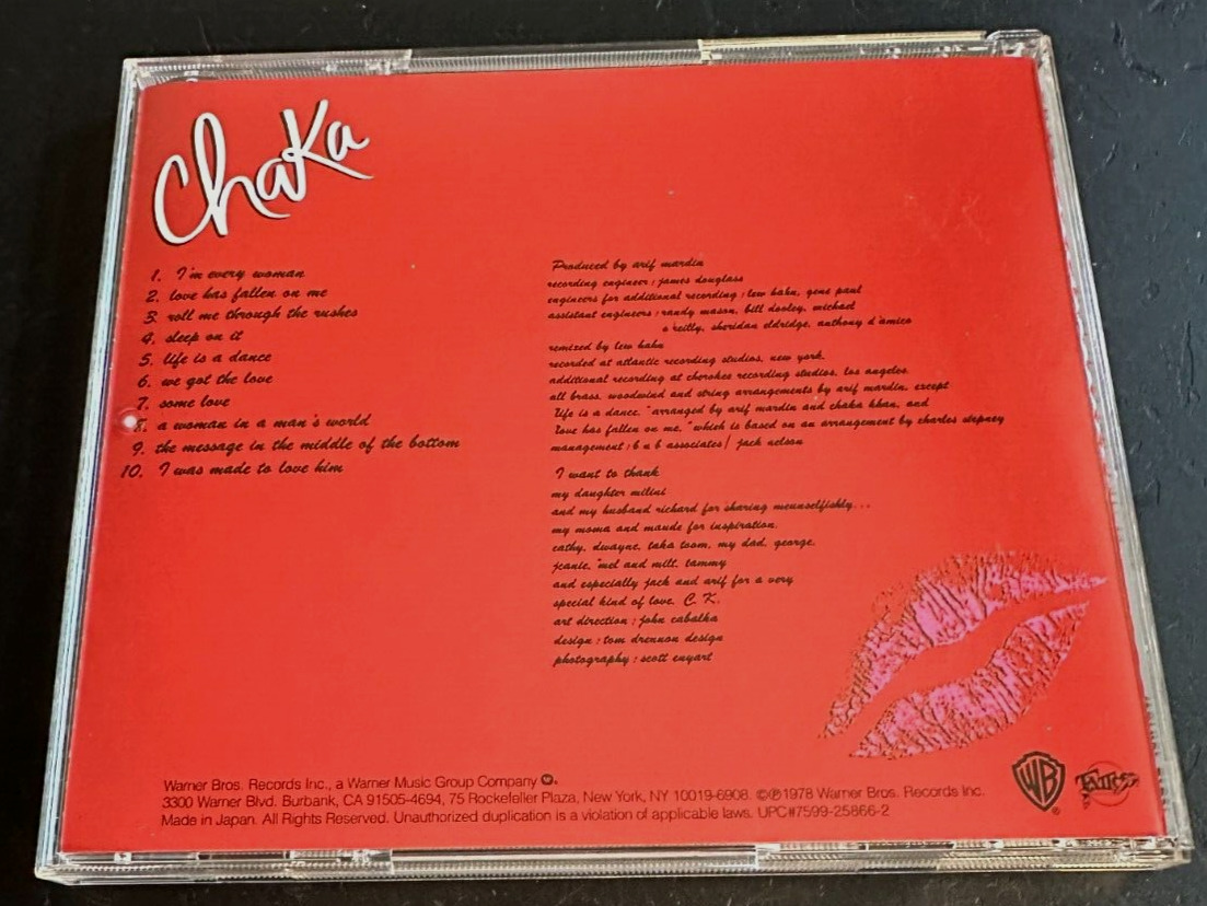 CHAKA KHAN ''CHAKA'' - JAPAN CD - SOUL / POP / RB / FUNK