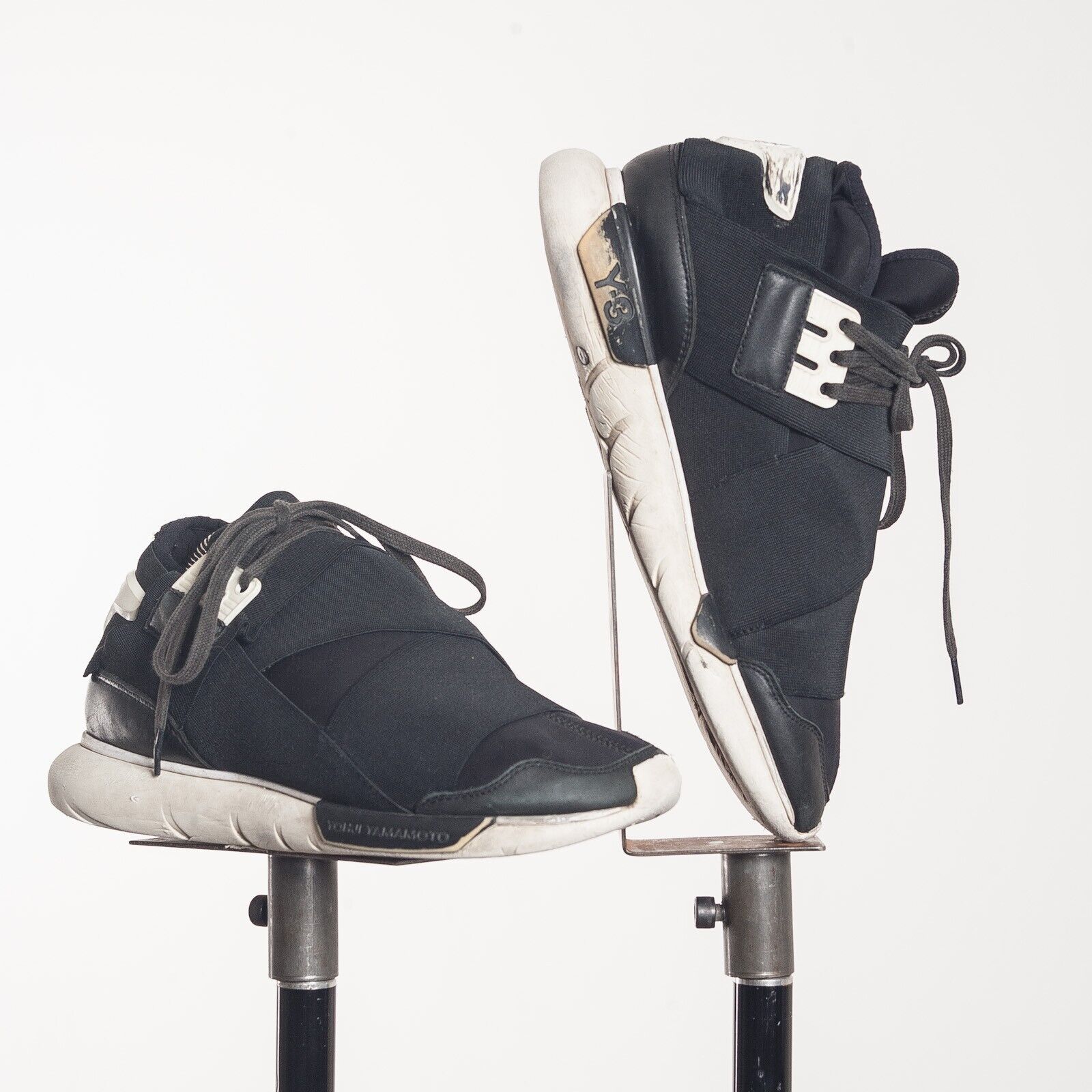 YOHJI YAMAMOTO Y-3 Quasa Black Neoprene Sneakers US75