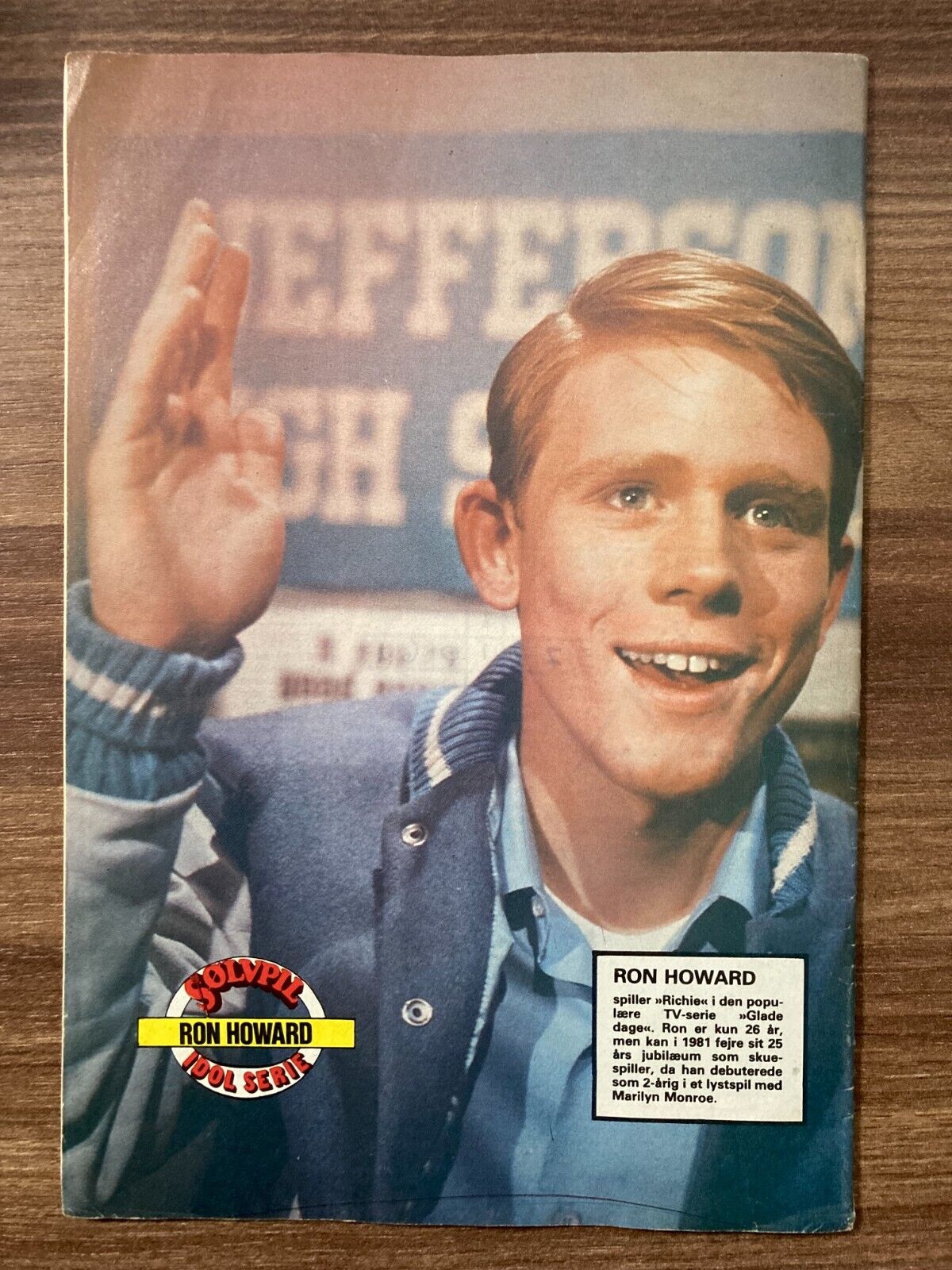 Ron Howard on the Back Cover Danish Magazine/Comic SØLVPIL 1980 17x25cm