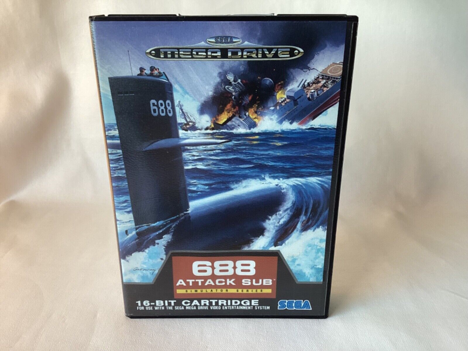 688 Attack Sub  Sega Mega Drive in original box incl manual