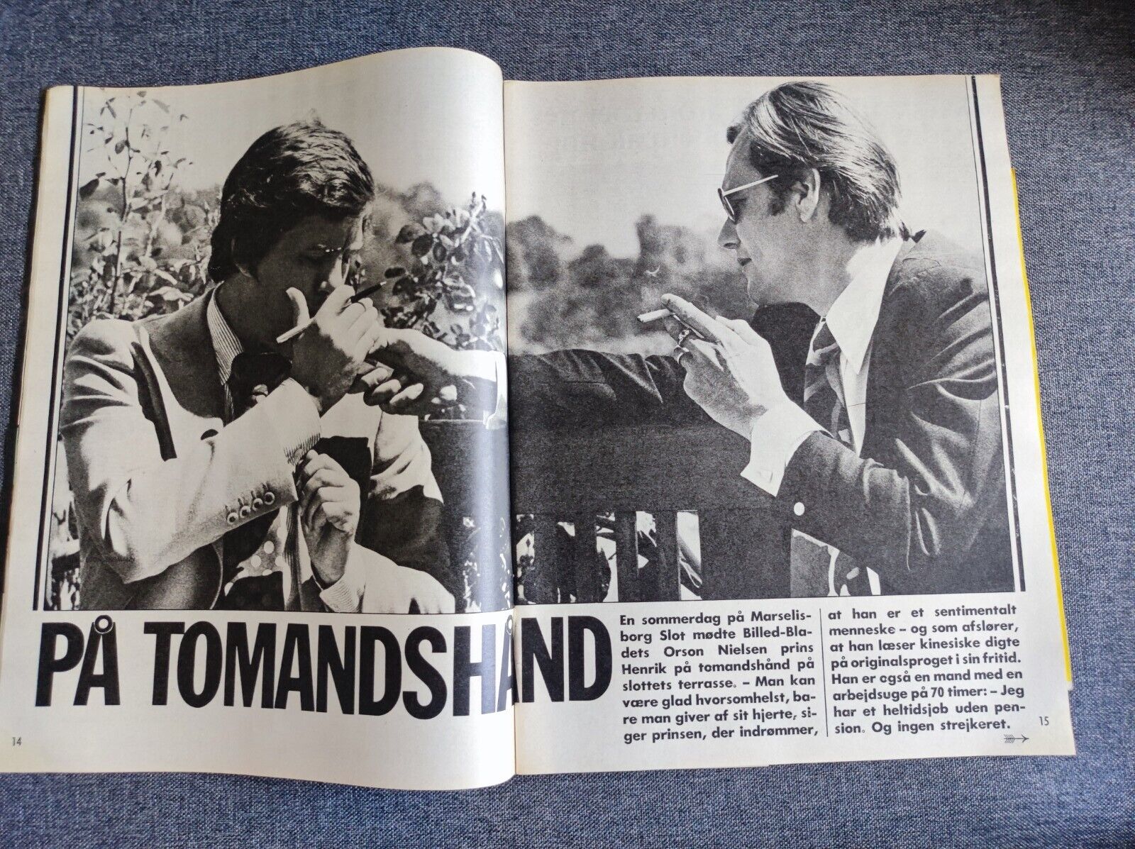 PRINCE HENRIK Björn Borg CAROLINE  1975 Danish Magazine Billed Bladet BB29