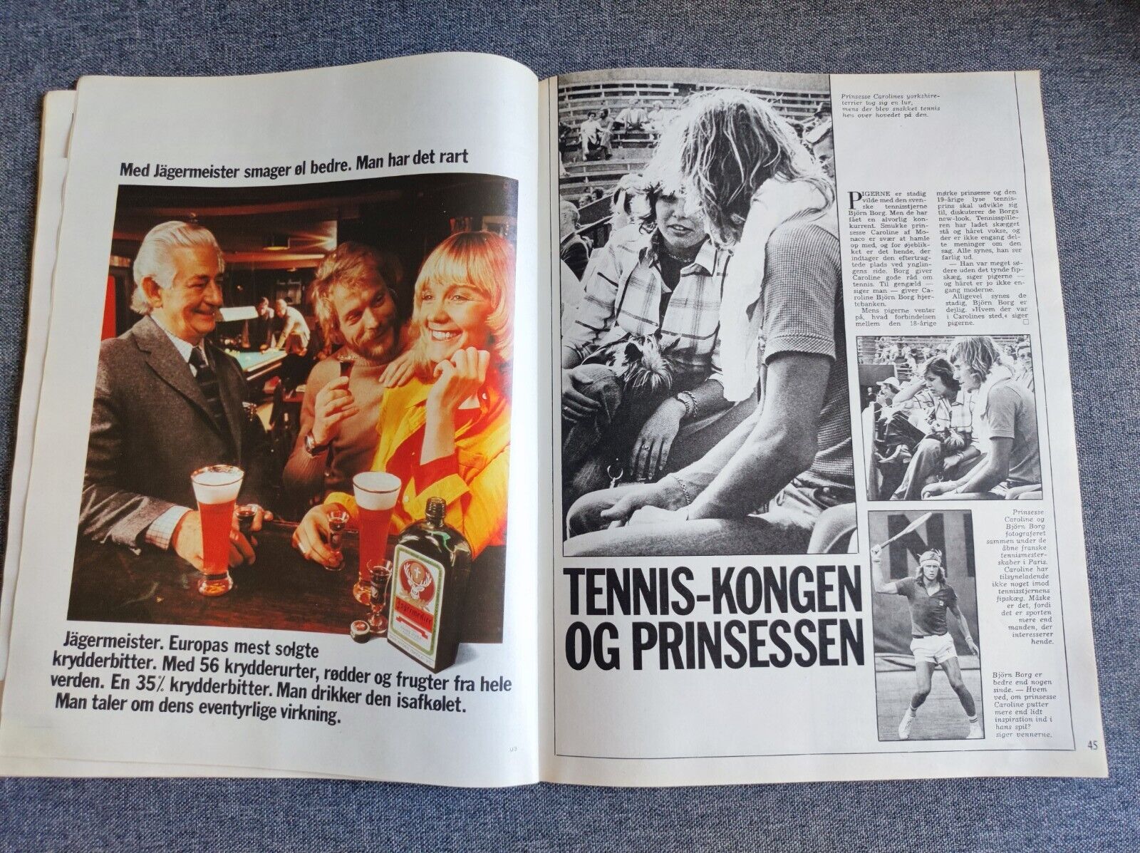 PRINCE HENRIK Björn Borg CAROLINE  1975 Danish Magazine Billed Bladet BB29