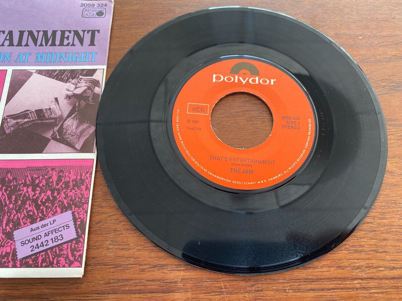 THE JAM PAUIL WELLER "THAT´S ENTERTAINMENT" 1980 POLYDOR RECORDS W GERMAN PRESS