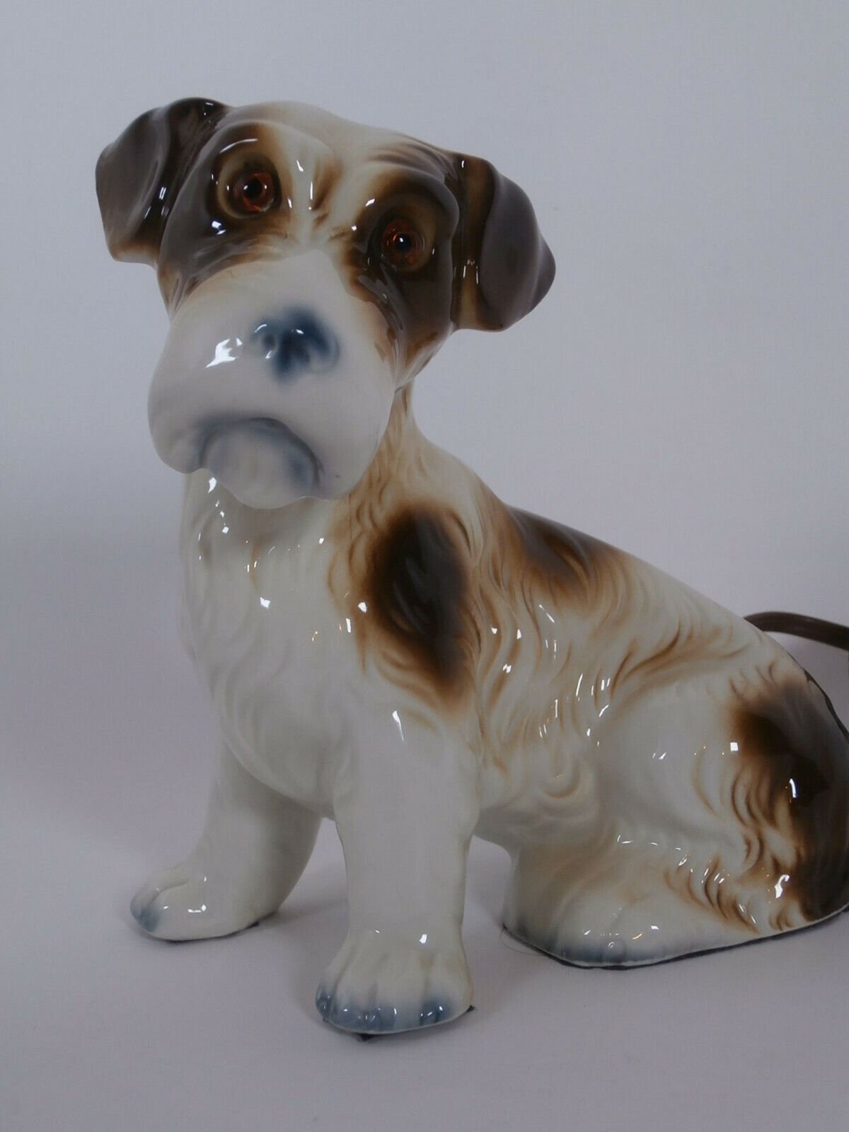 ~Vintage German Dog Perfume Lamp Night light glass eyes Schnauzer CCBerlin works