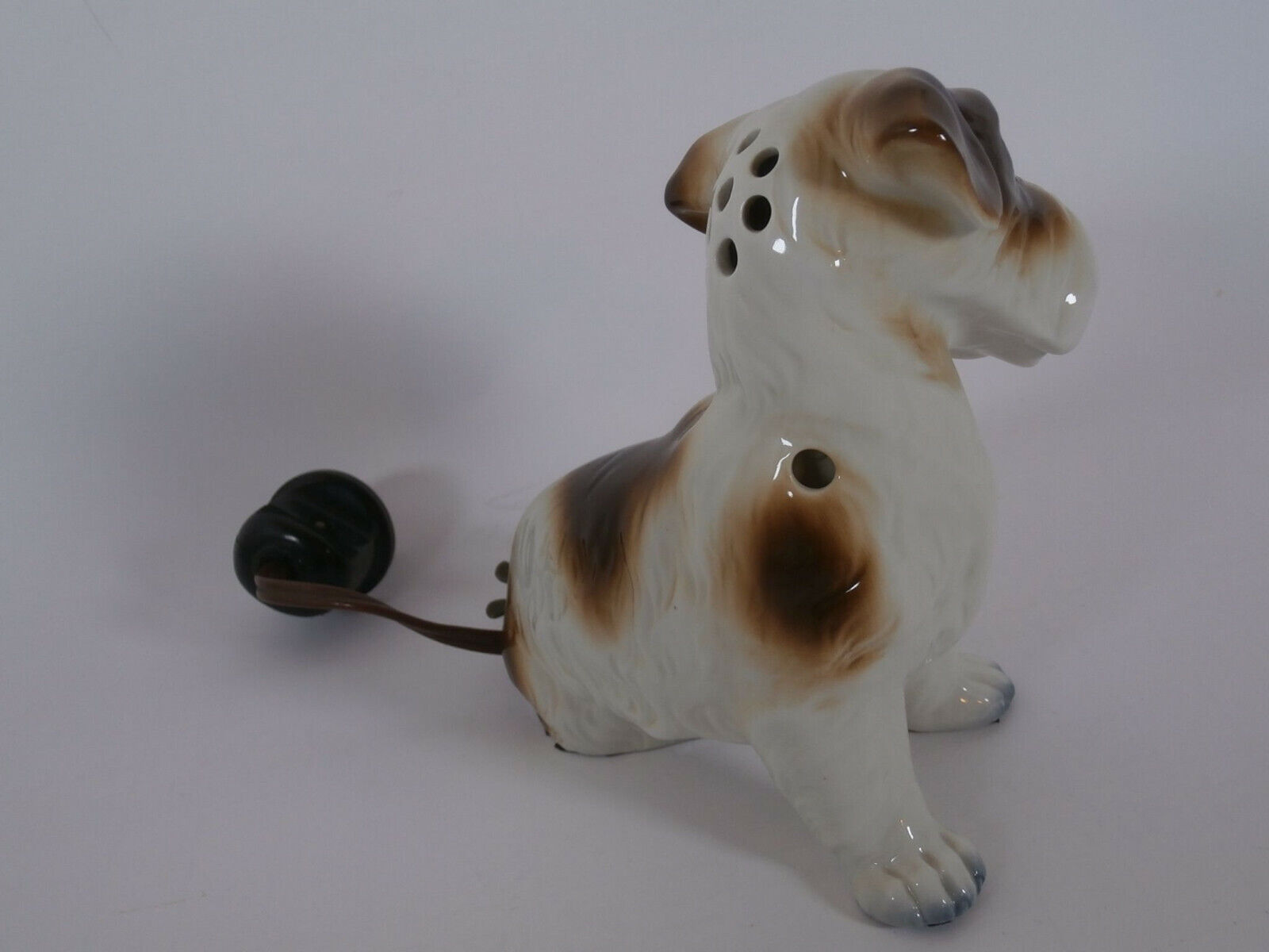 ~Vintage German Dog Perfume Lamp Night light glass eyes Schnauzer CCBerlin works