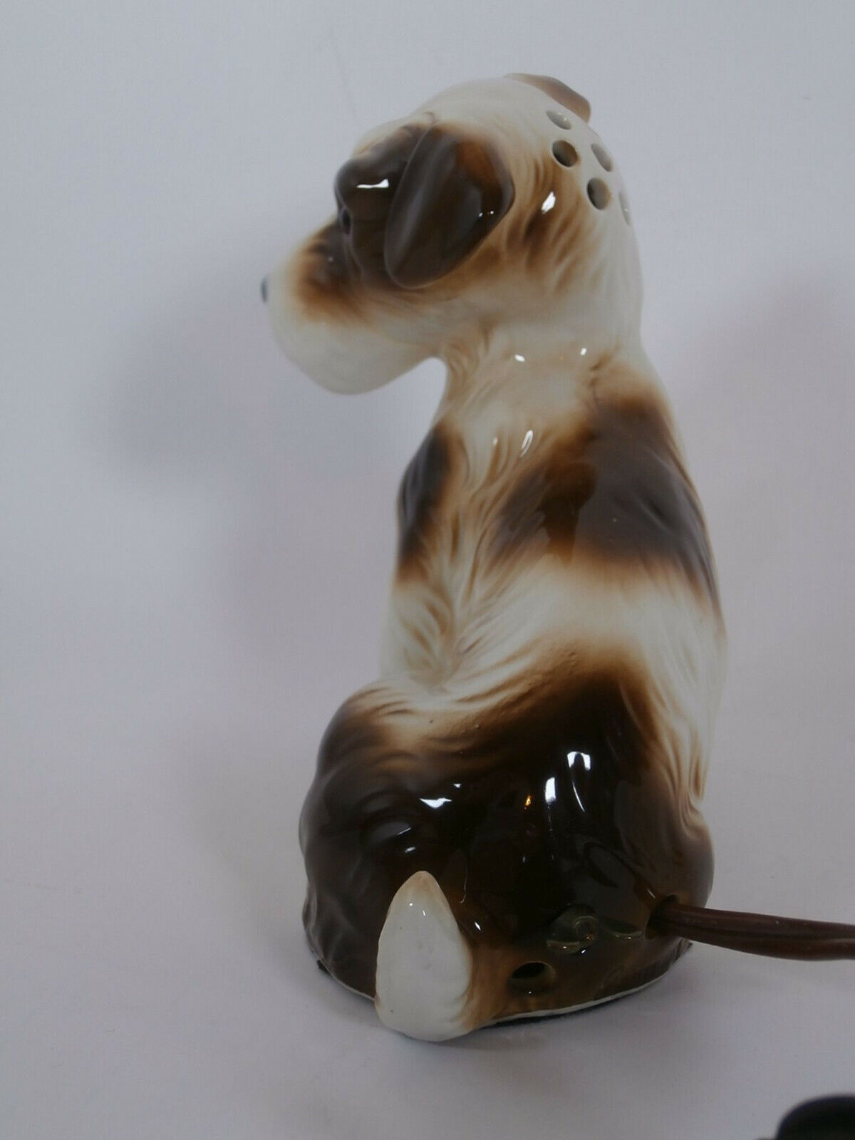 ~Vintage German Dog Perfume Lamp Night light glass eyes Schnauzer CCBerlin works