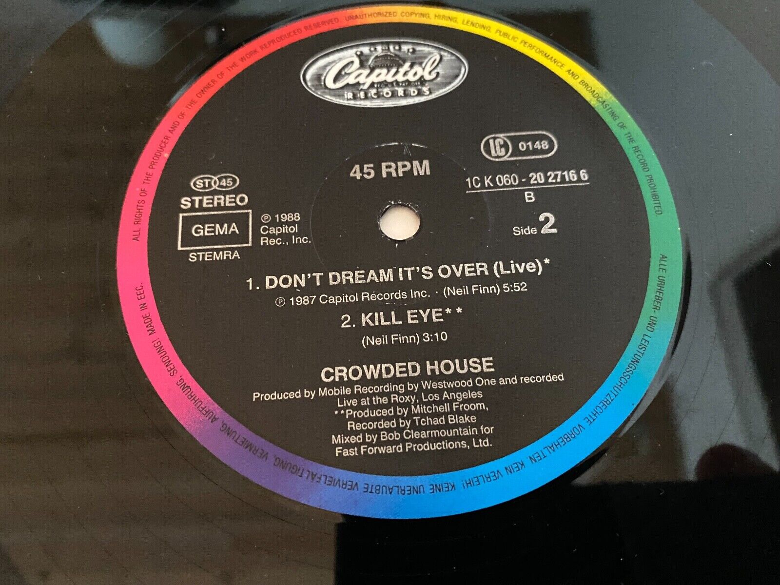 CROWDED HOUSE "BETTER BE HOME SOON/DON´T DREAM IT´S OVER" 1988 3 TRACK DUTCH 12"