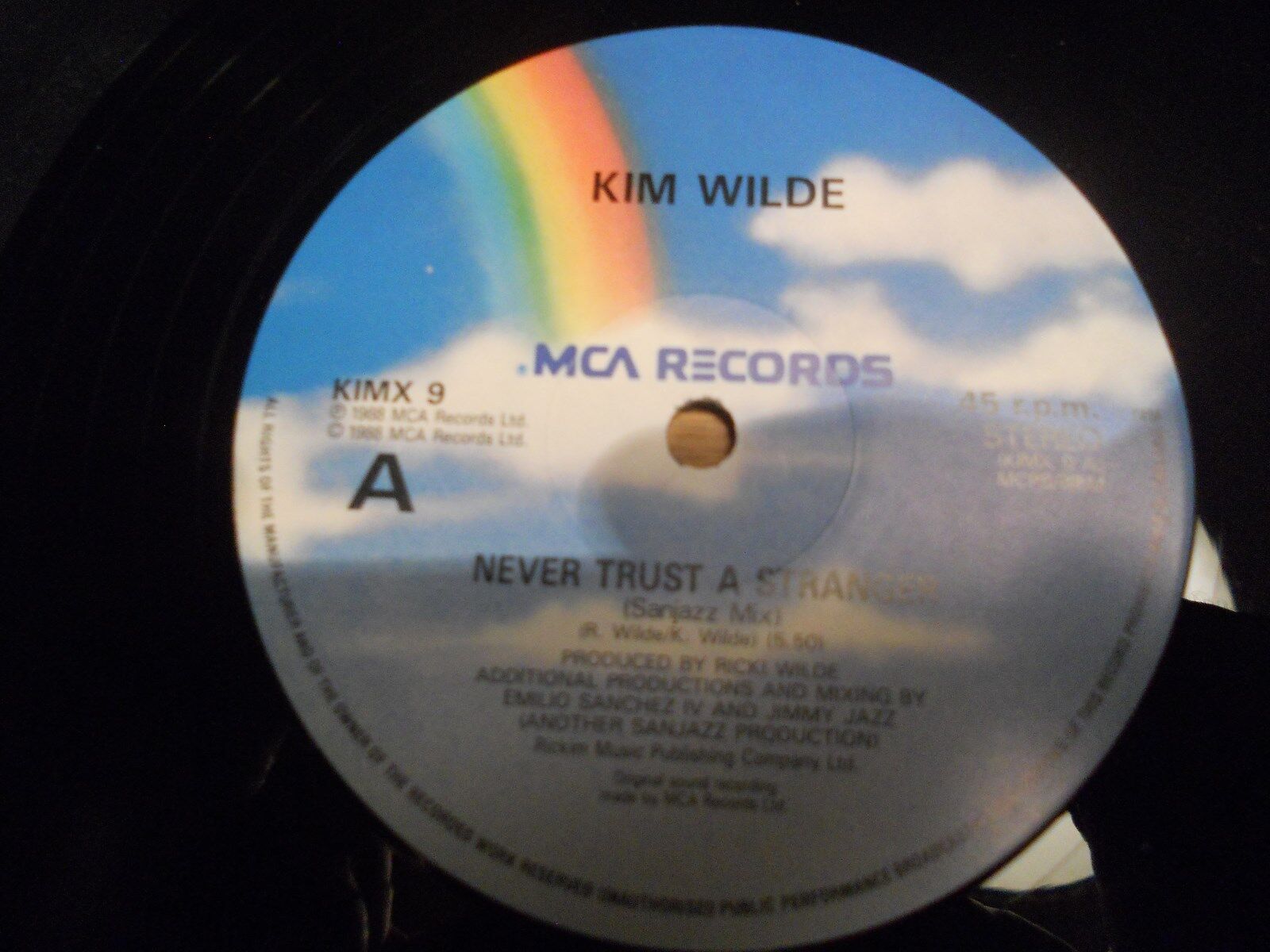 KIM WILDE NEVER TRUST A STRANGER SANJAZZ REMIX MCA RECORDS UK RARE MAXI SINGLE