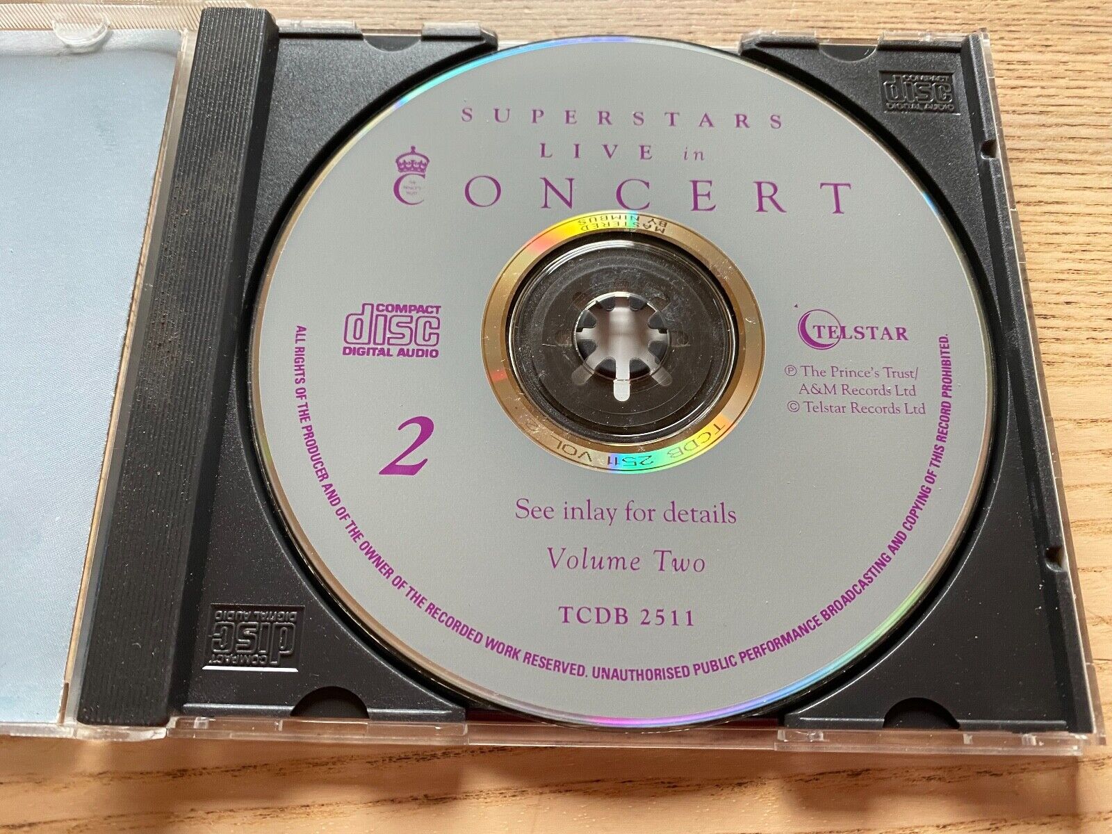 PRINCE´S TRUST "SUPERSTARS LIVE IN CONCERT" VOLUME TWO 13 TRACK UK LIVE CD ALBUM