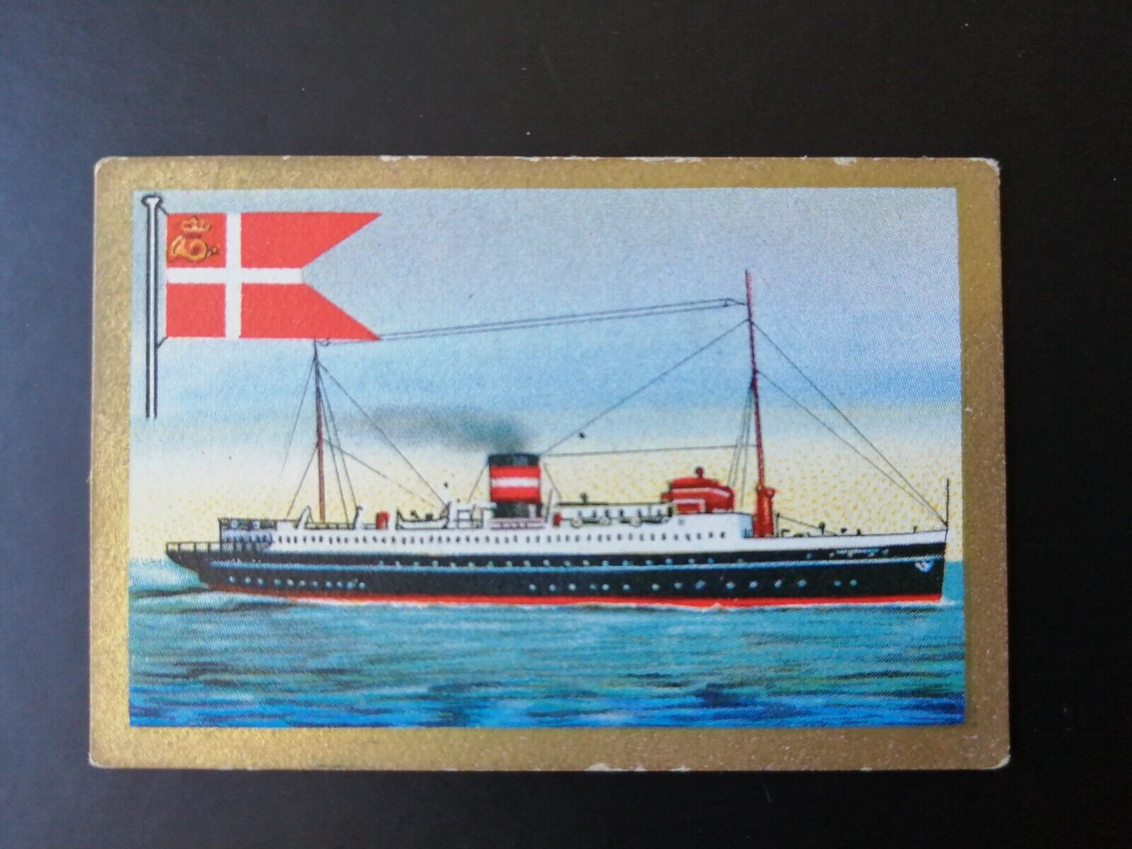 German SABA tobacco ship trading card 1931-33No 111"Kalundborg" Denmark