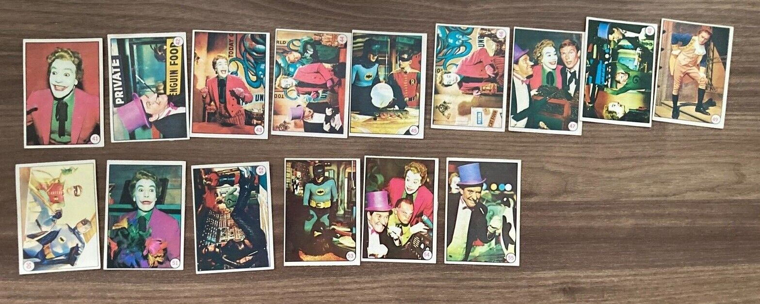 Batman Trading Cards 1966 Topps Greenway Productions 53 of 55 Pieces in Total