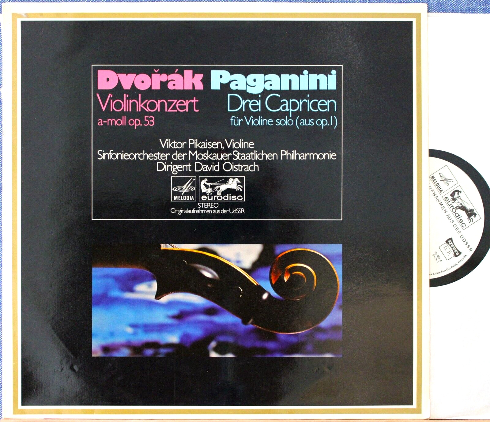 Pikaisen; Oistrakh Dvorak (Violin concerto) + Paganini Eurodisc 78 463 NM