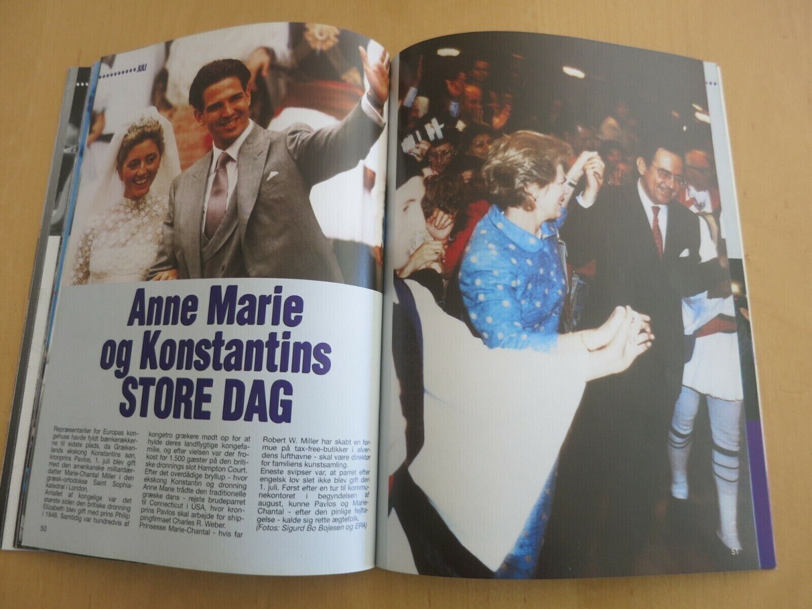 BILLEDER Danish book 1995 ROYAL WEDDING Alexandra ANNE-MARIE  Denmark Bog82