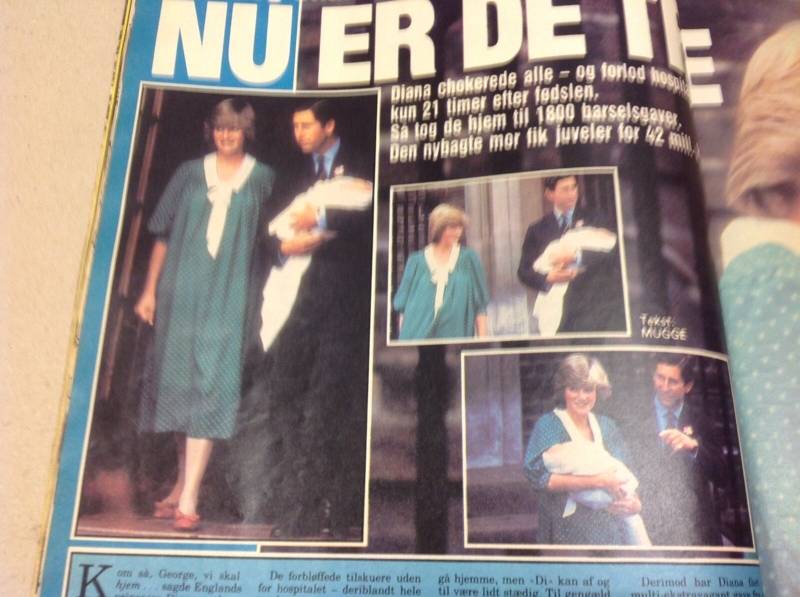 Princess Diana Lady Di Prince William Birth Danish Magazine 1982 "Se og Hoer"