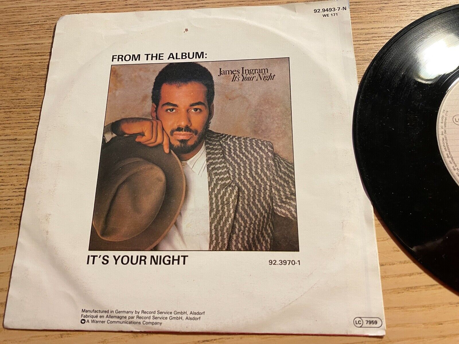 JAMES INGRAM "PARTY ANIMAL/COME A DA MACHINE" 1983 GERMAN PRESS VINYL SINGLE NCB