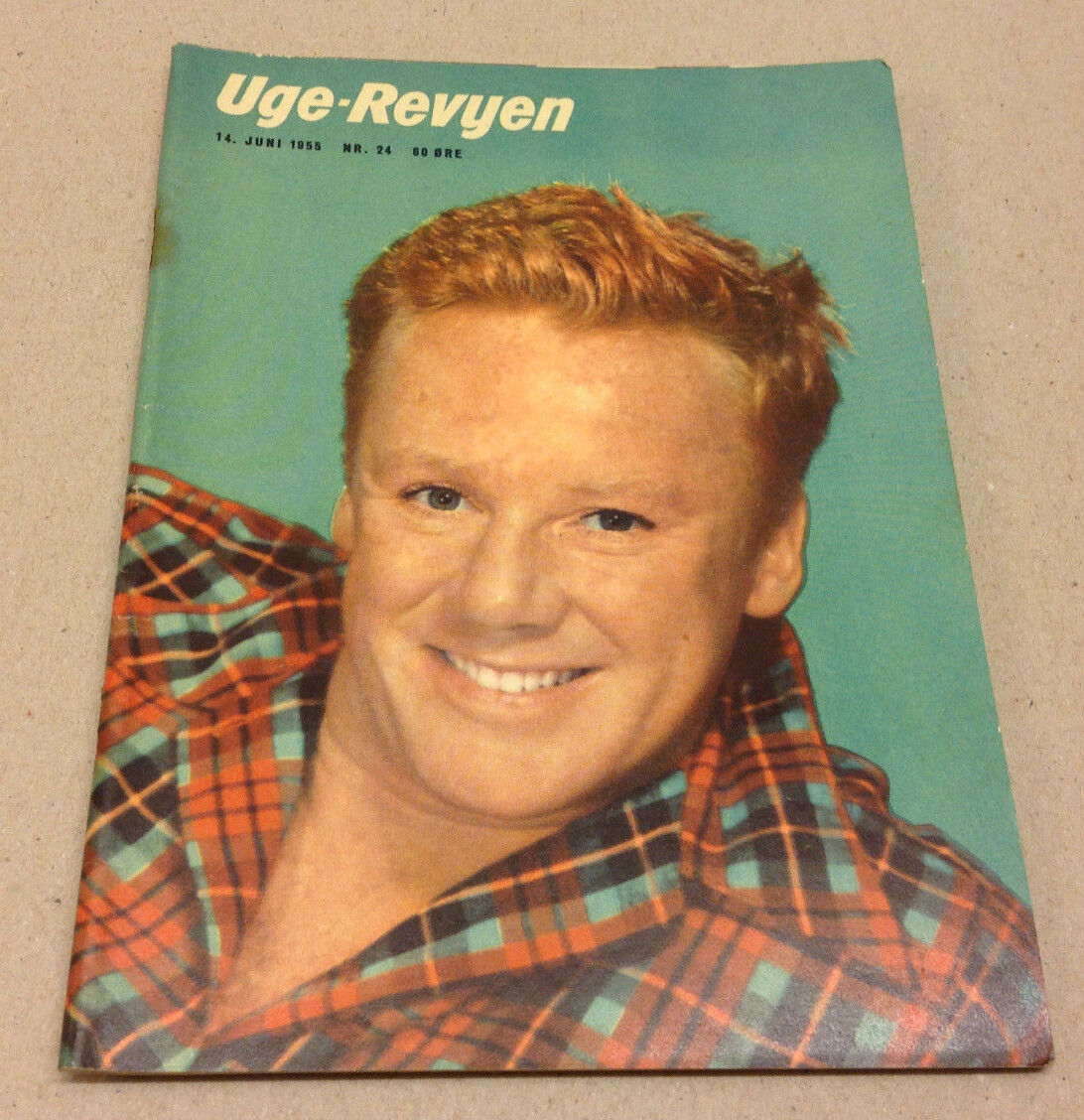 VAN JOHNSON FRONT COVER VIC DAMONE BACK COVER OF A VINTAGE Danish Magazine 1955