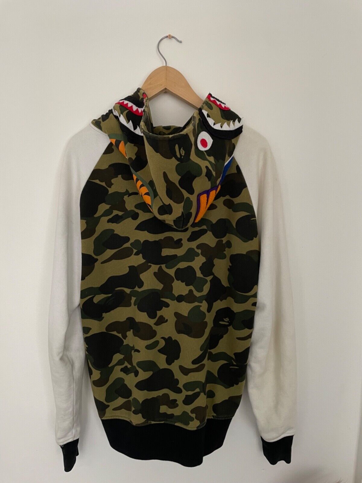 Bape Shark Varsity Hoodie 1st Camo Bathing Ape - Large