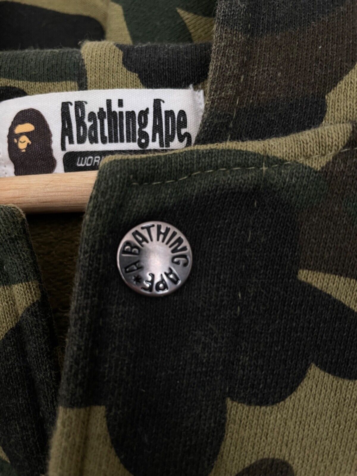 Bape Shark Varsity Hoodie 1st Camo Bathing Ape - Large