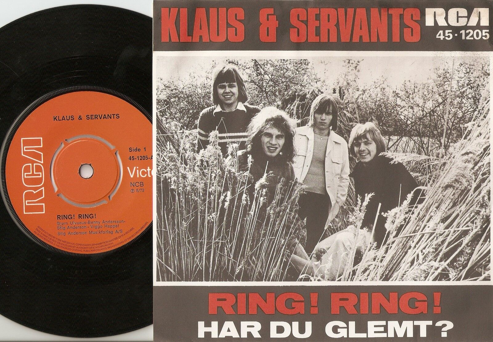 KLAUS  SERVANTS "6" ORIGINAL RCA 45s  PICTURE SLEEVES DANISH POP PIGTRÅD BEAT