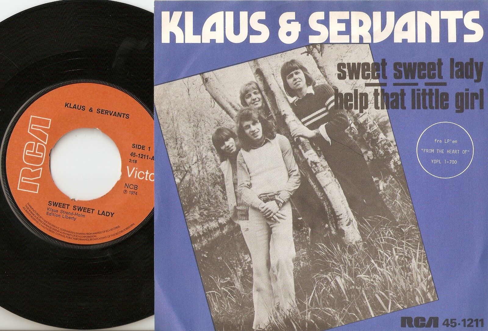 KLAUS  SERVANTS "6" ORIGINAL RCA 45s  PICTURE SLEEVES DANISH POP PIGTRÅD BEAT