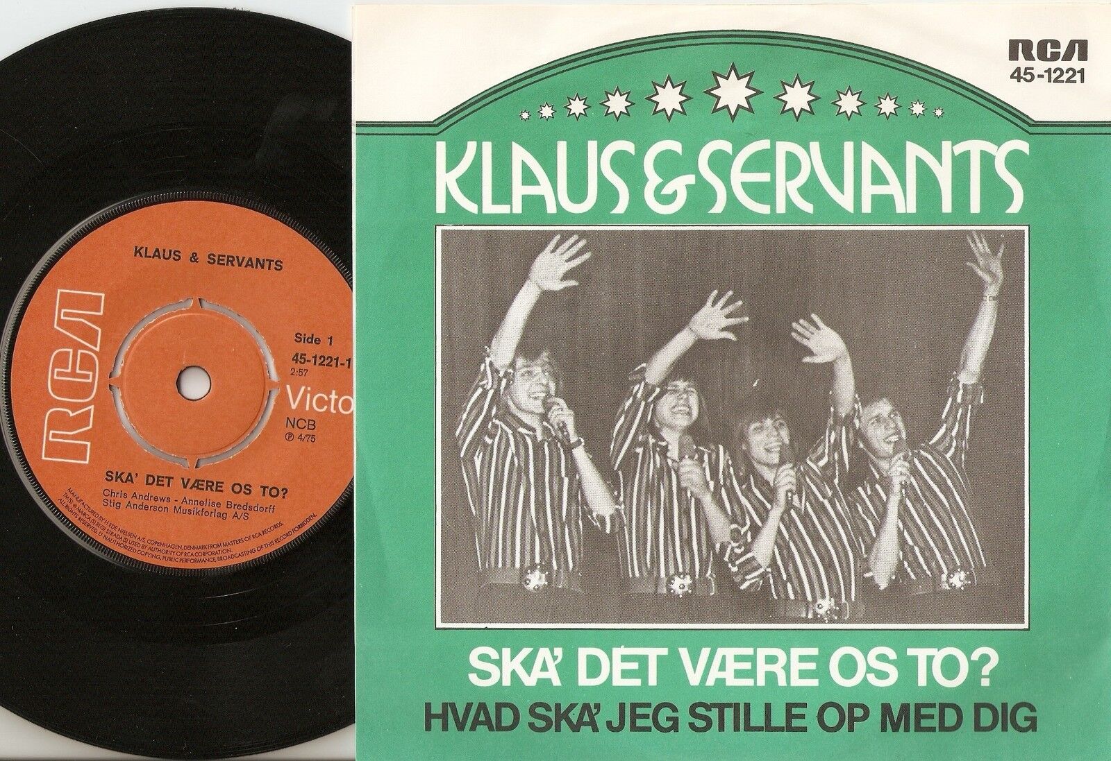 KLAUS  SERVANTS "6" ORIGINAL RCA 45s  PICTURE SLEEVES DANISH POP PIGTRÅD BEAT